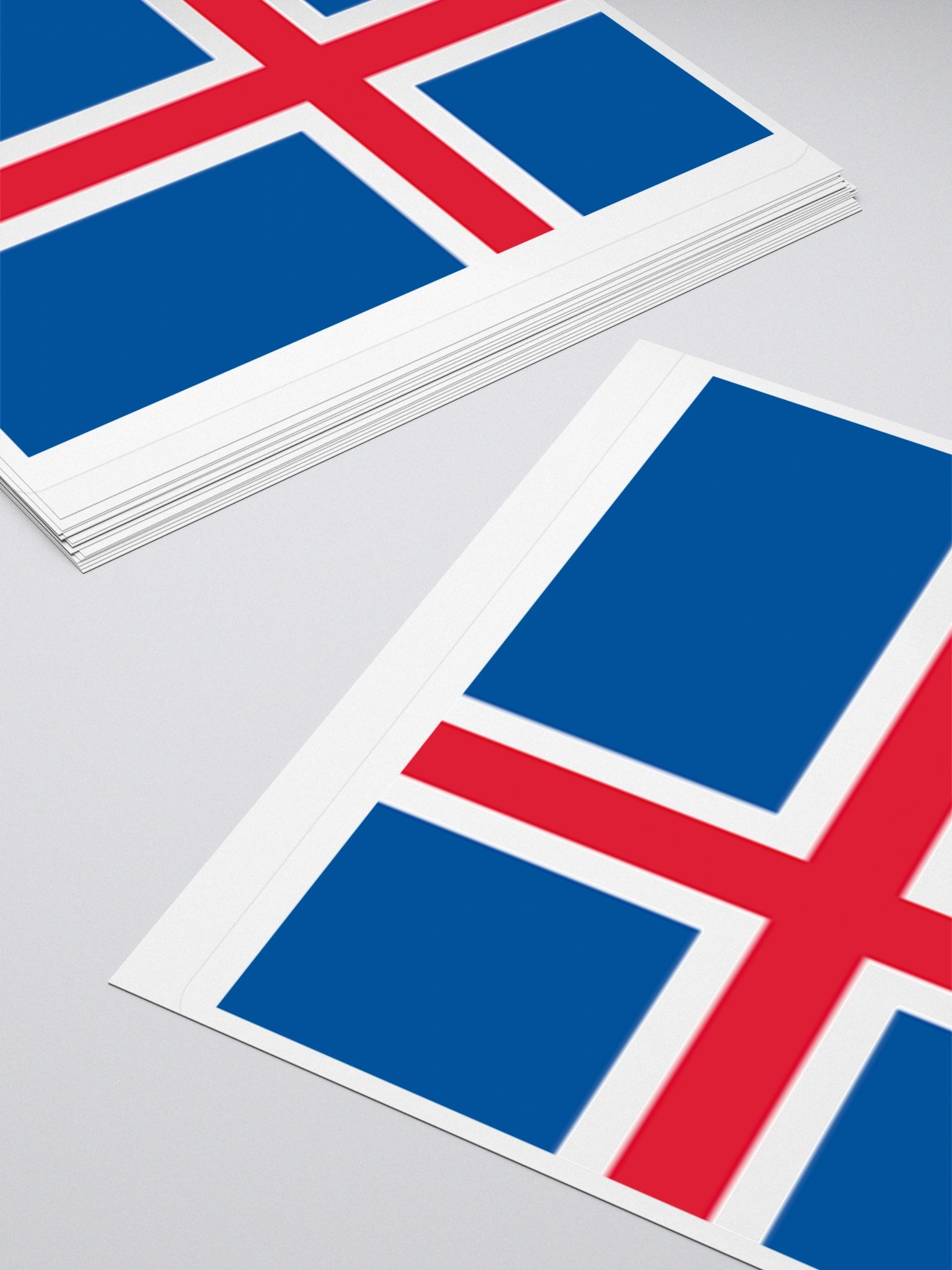 Iceland Flag Sticker | Red White Cross Design | Durable Vinyl | 3 Sizes product image (12)
