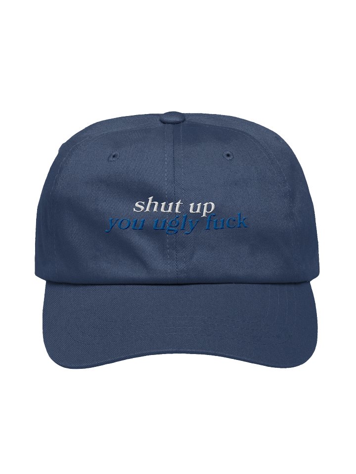 Shut Up You Ugly F Hat — Two-Layer Embroidered Cap - BLUE product image (2)