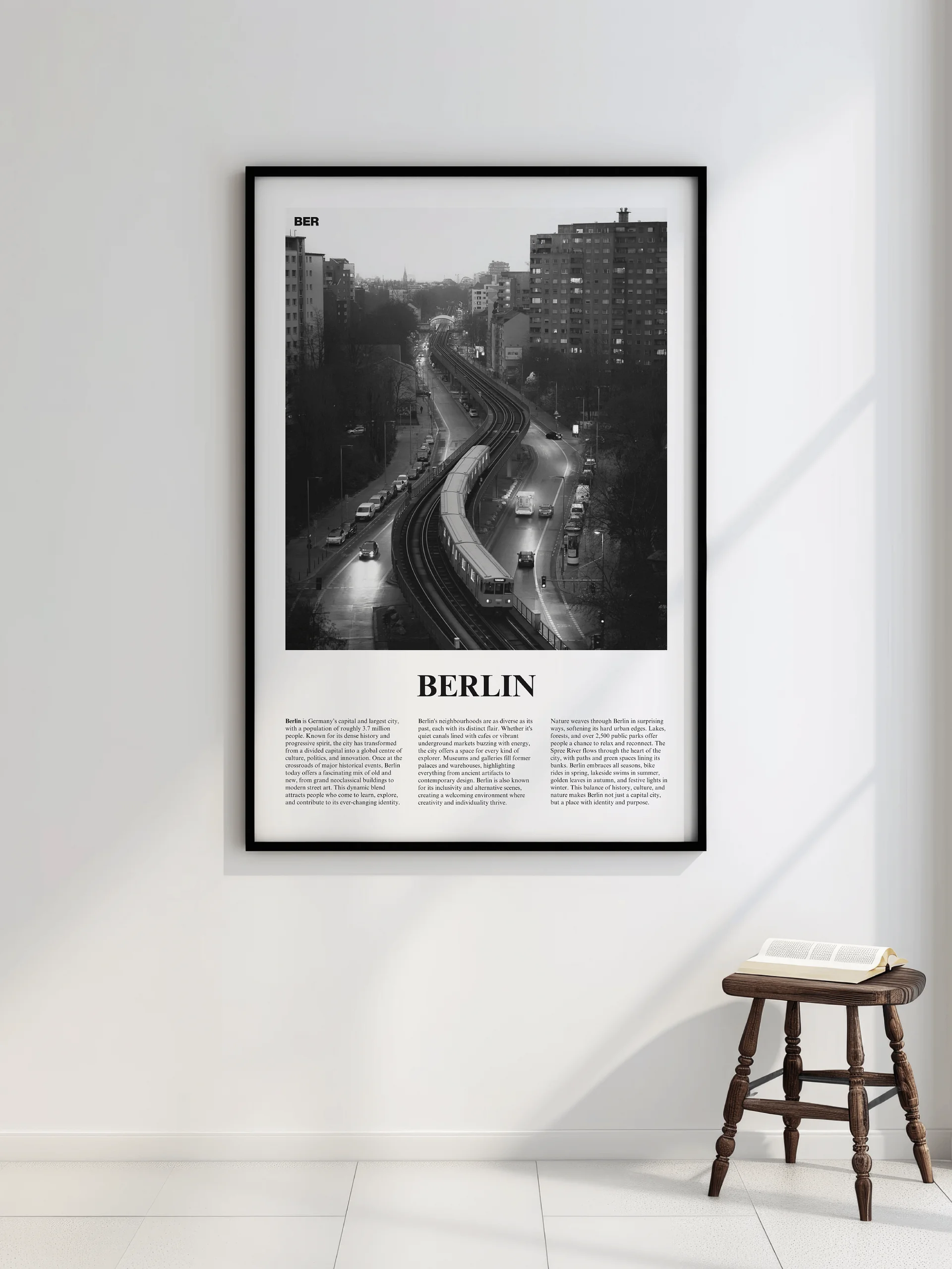 Berlin 05 Newspaper Poster | Framed product image (2)