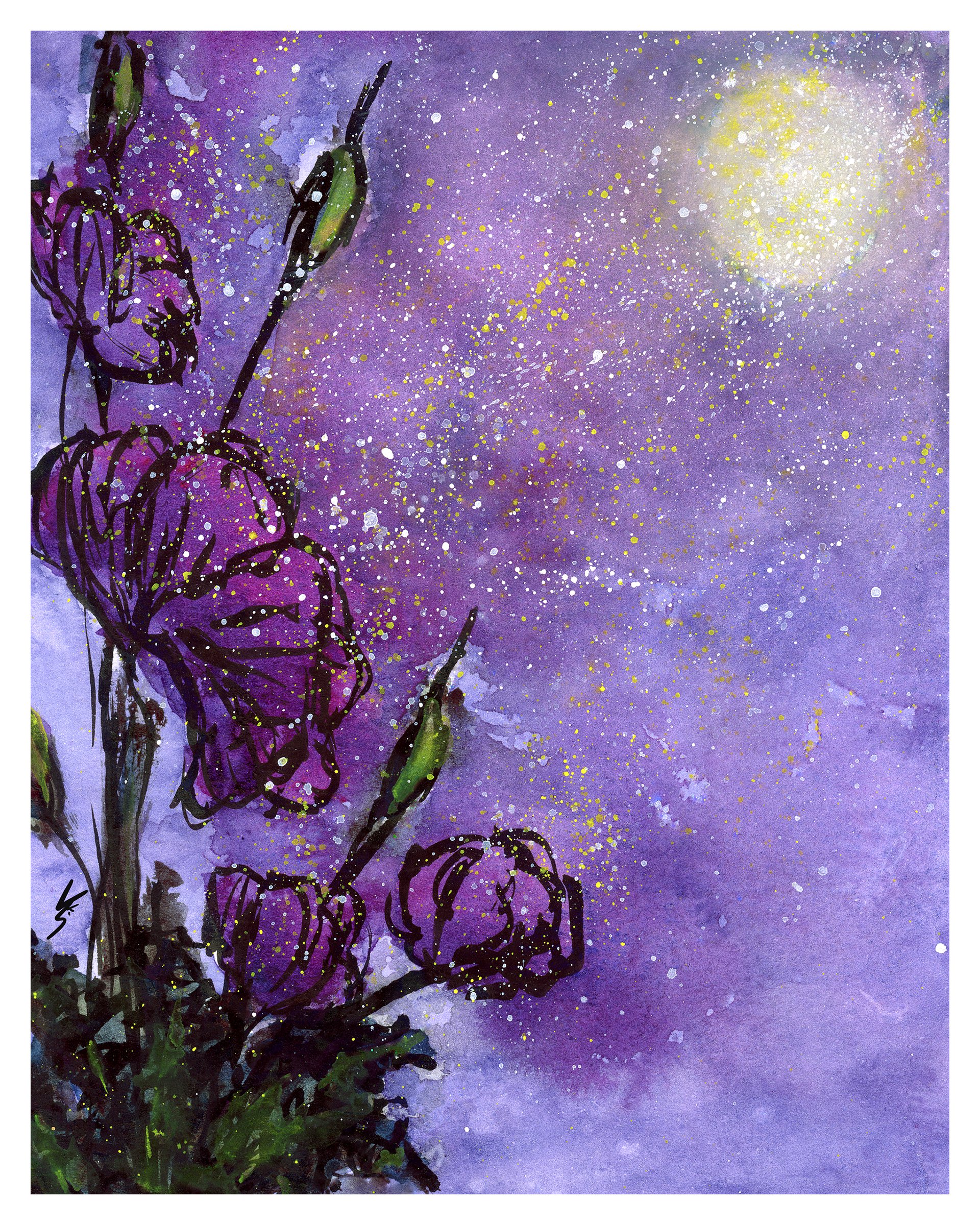 Purple Flowers Print product image (2)