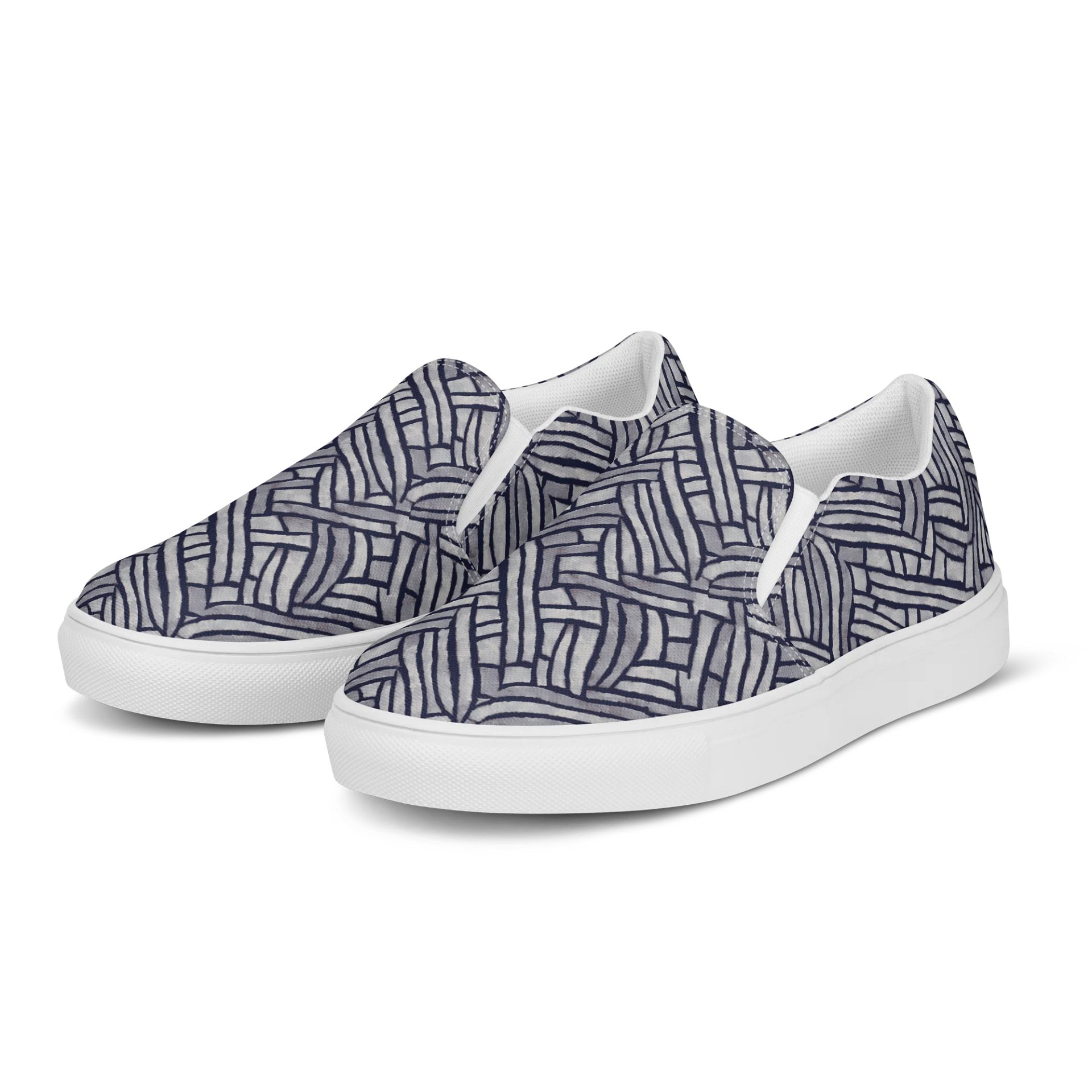 Grey Rectangles Canvas Shoes product image (3)