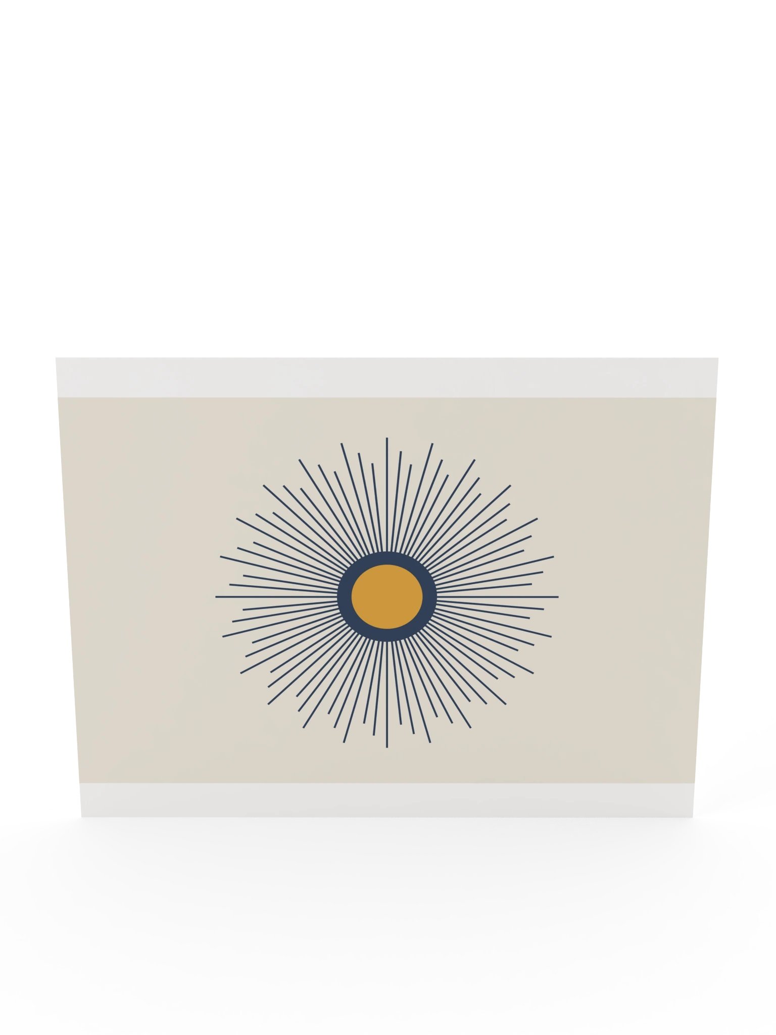 Navy Sunburst Print | Mid Century Bathroom Wall Art product image (12)