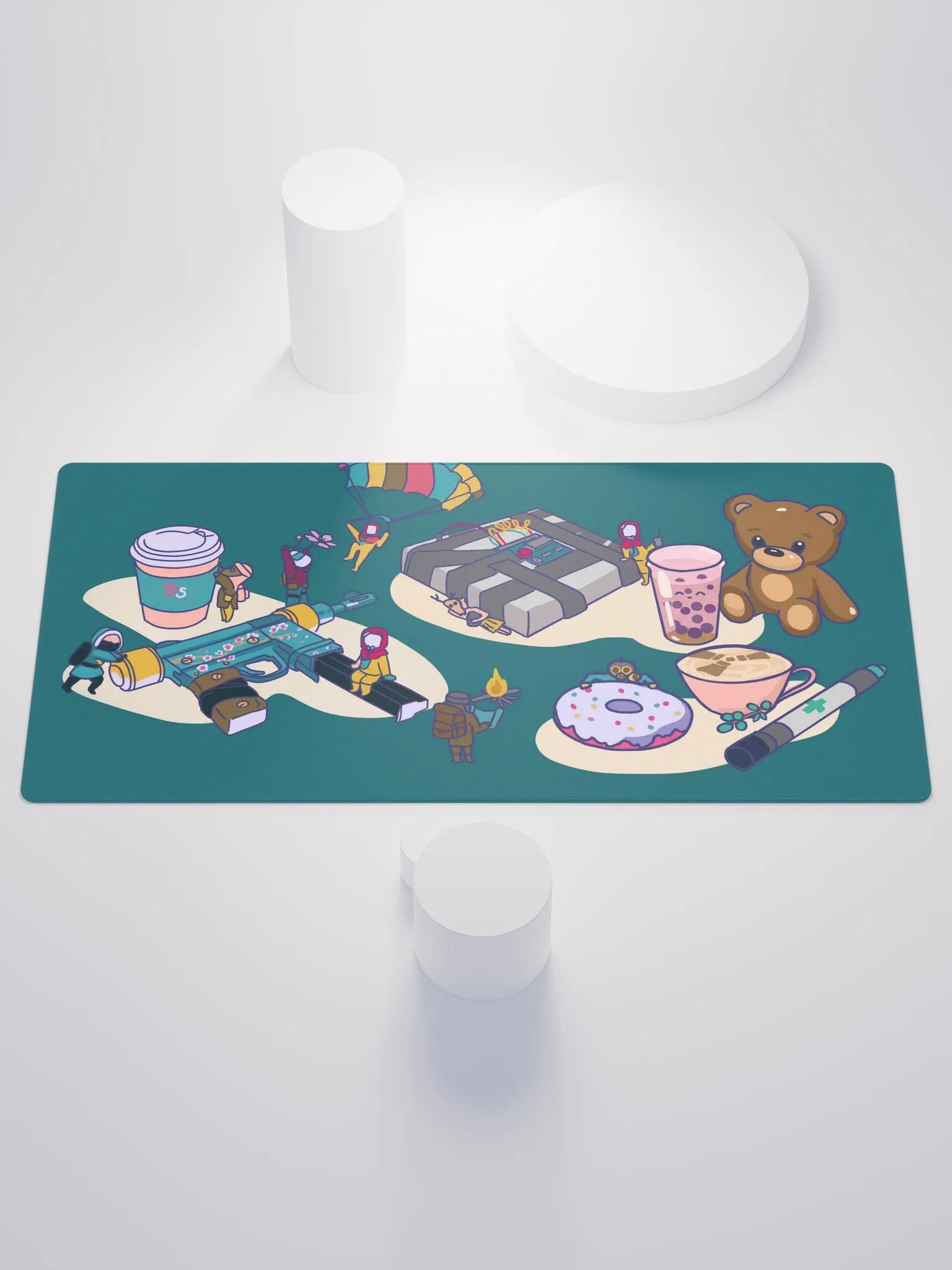 Rust Hazzy Chibi Mouse Pad - Teal product image (1)