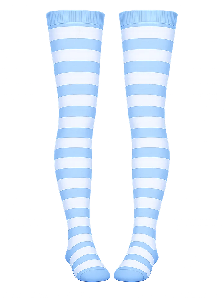 Blue and White Thigh Highs product image (1)