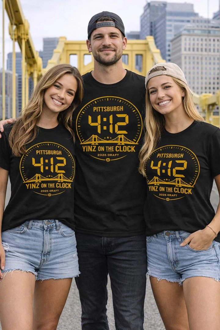 Pittsburgh 412 Yinz On The Clock 2026 NFL Draft Fan T-Shirt product image (2)