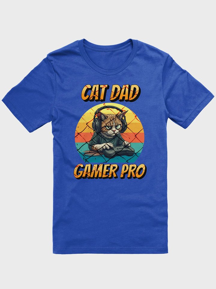 Cat Dad Gamer Pro Iconic Comfort T-Shirt product image (1)