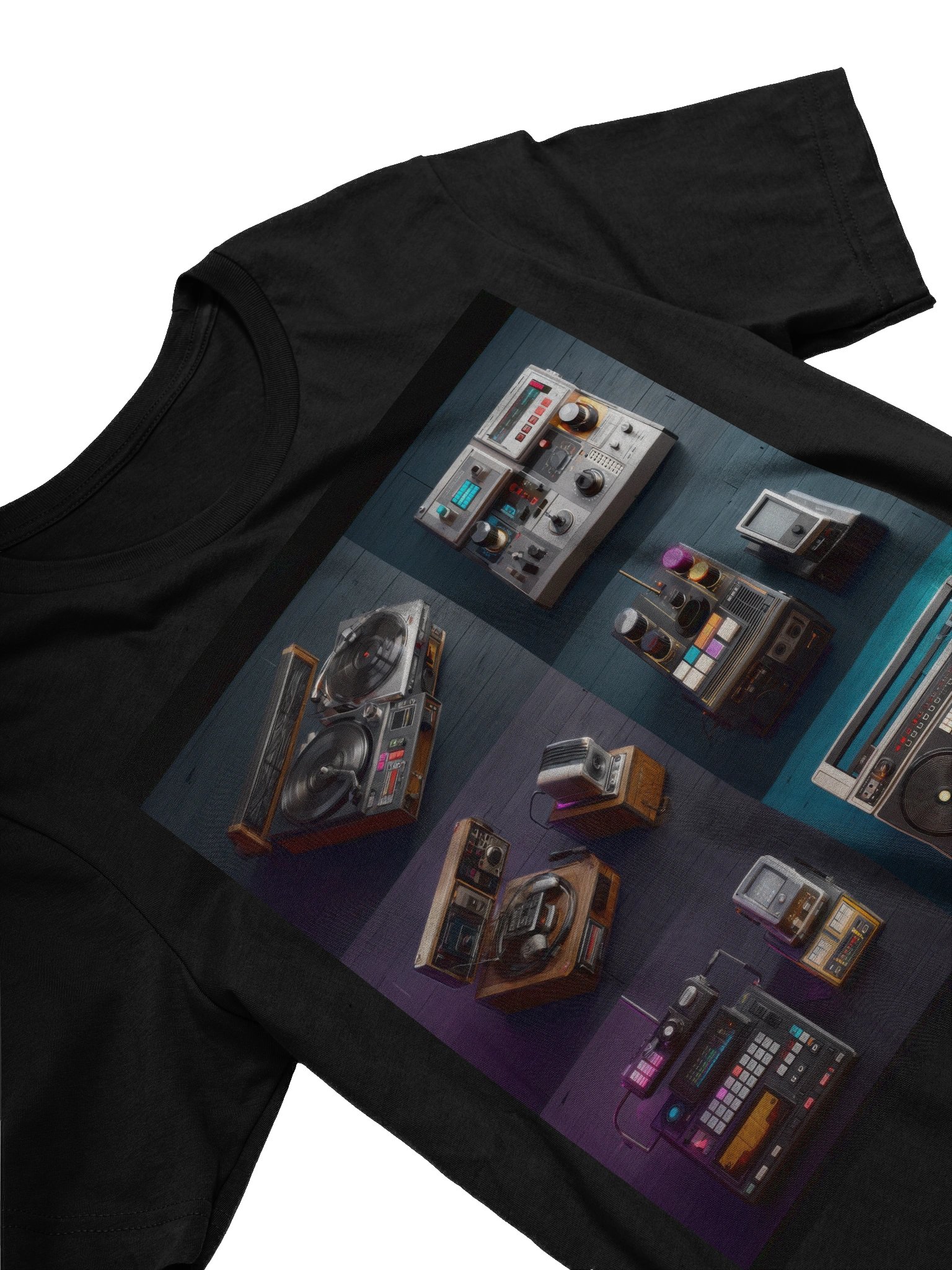 Vintage Audio Equipment Grid T-Shirt product image (5)