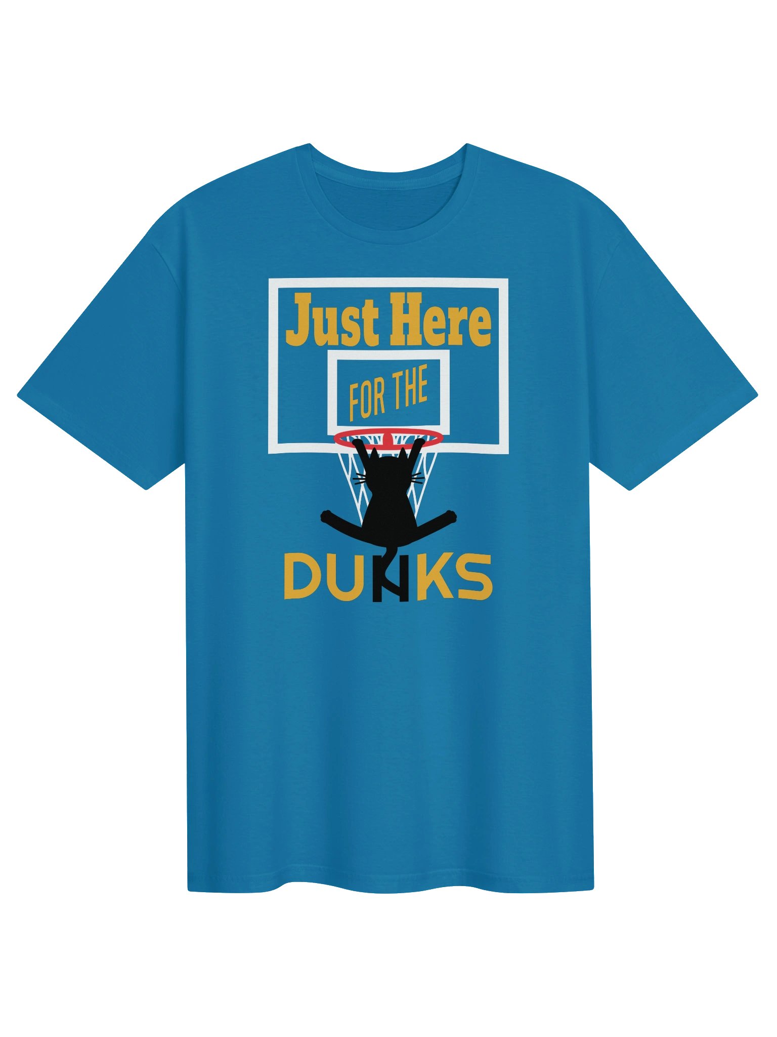 Basketball Cat (Just Here for the DUNKS) - Unisex Adult Super Soft Lightweight T-shirt product image (1)