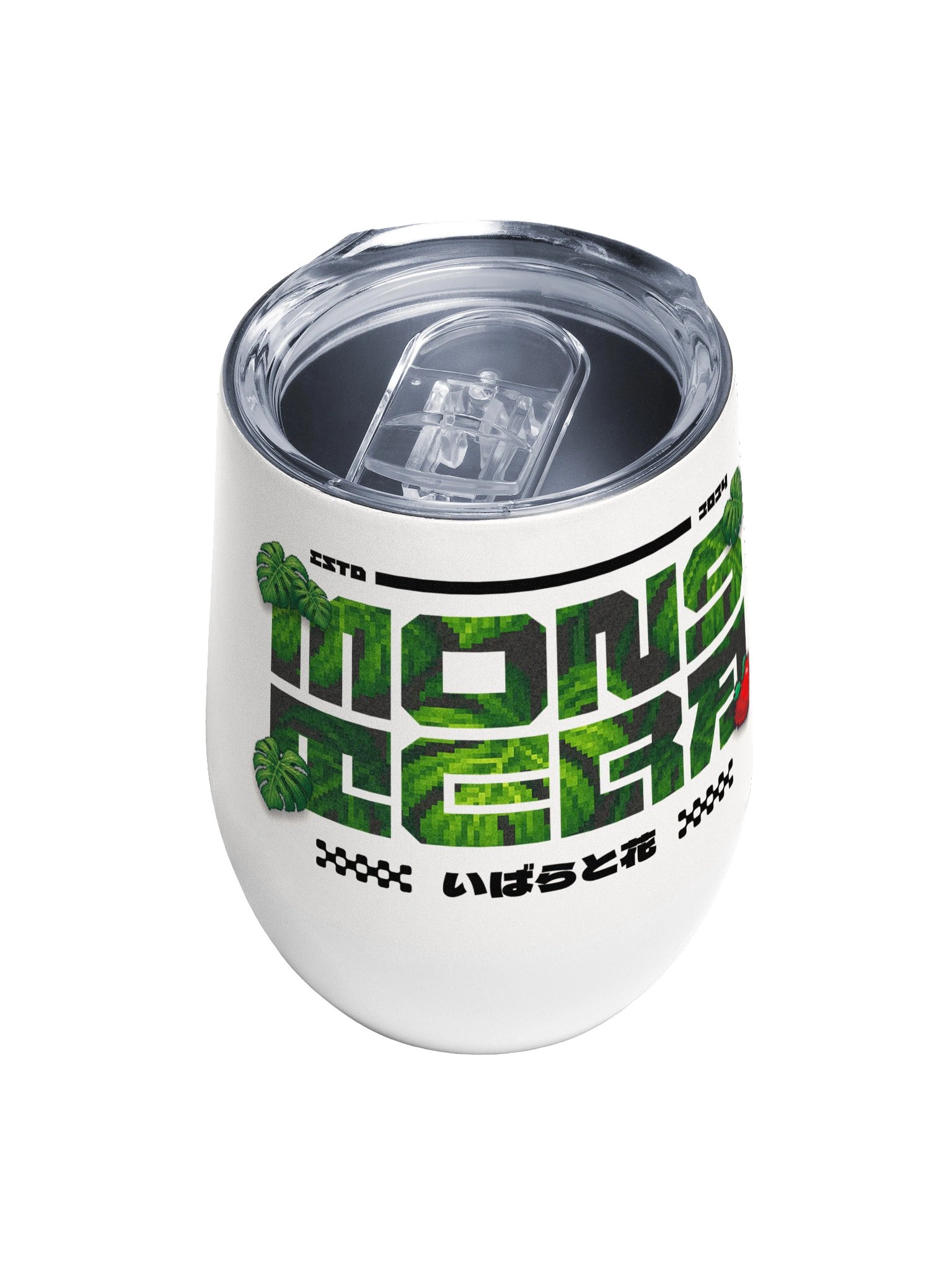 Pixelated Monstera Wine Tumbler product image (4)