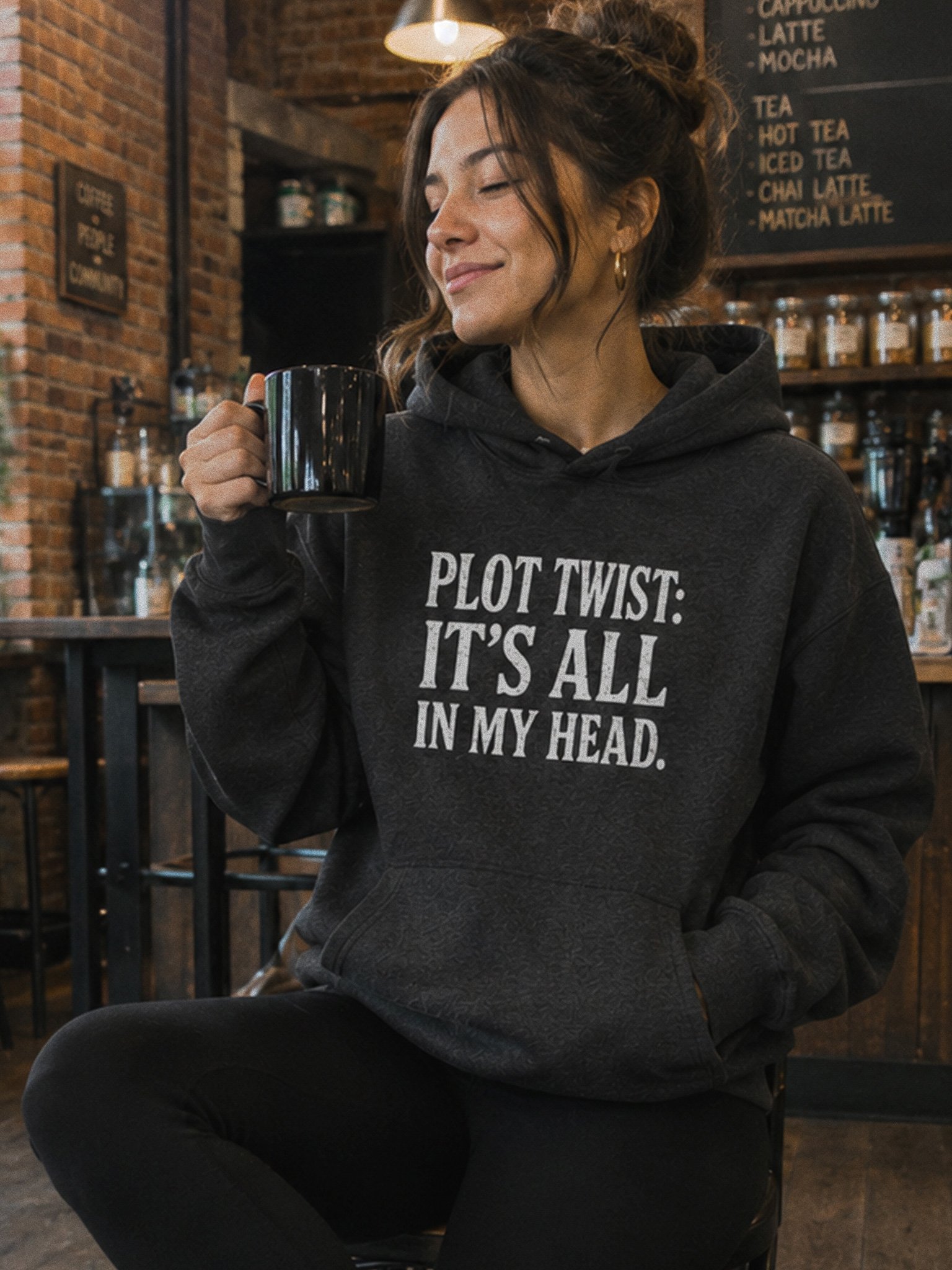 Plot Twist It’s All in My Head Hoodie | Vintage Grunge Overthink Wear product image (1)
