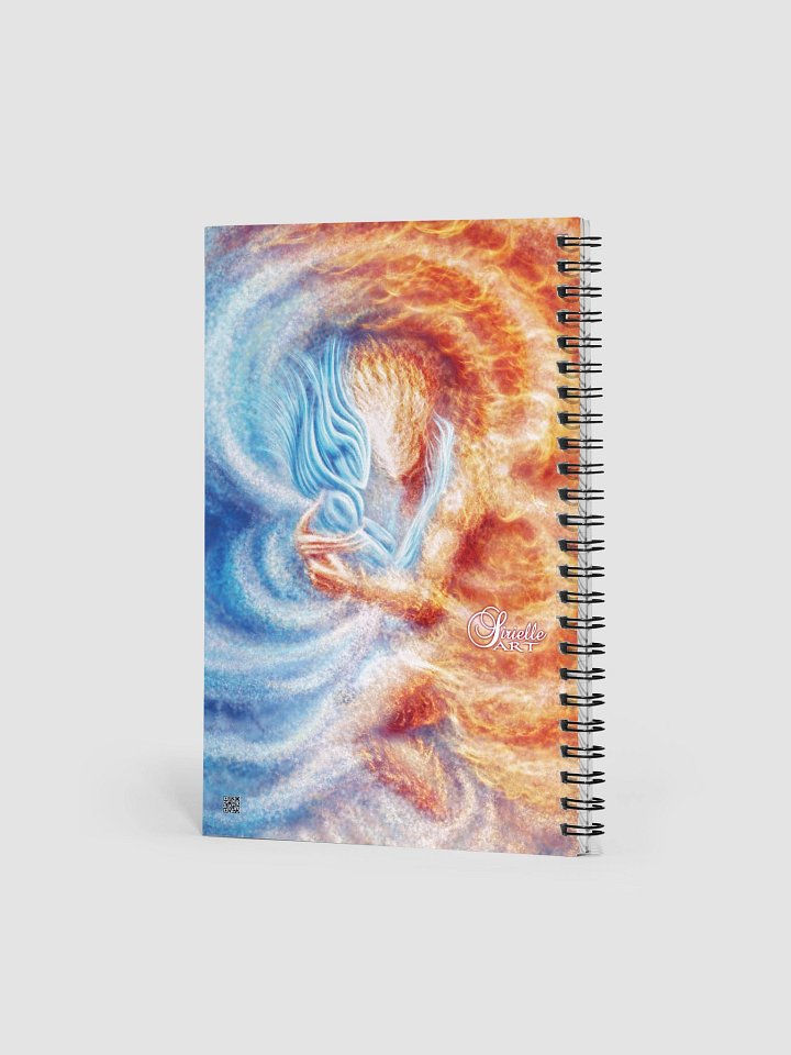 Fire and Ice Embracing Spiral Notebook · Print on both covers product image (2)