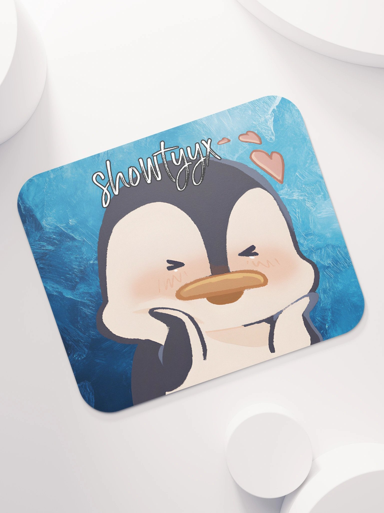 Blushy Penguin Mouse Pad product image (7)