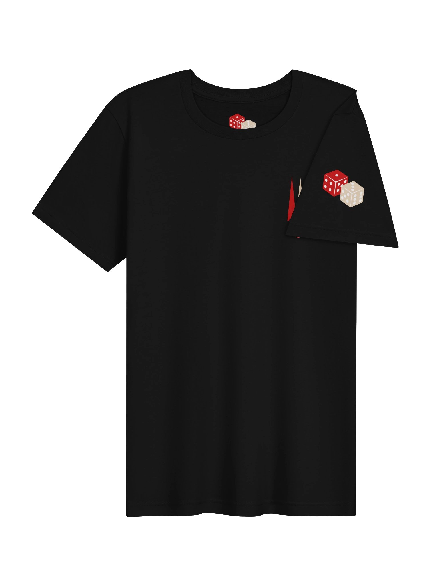 Backgammon Dice Minimal Graphic Tee Black product image (4)