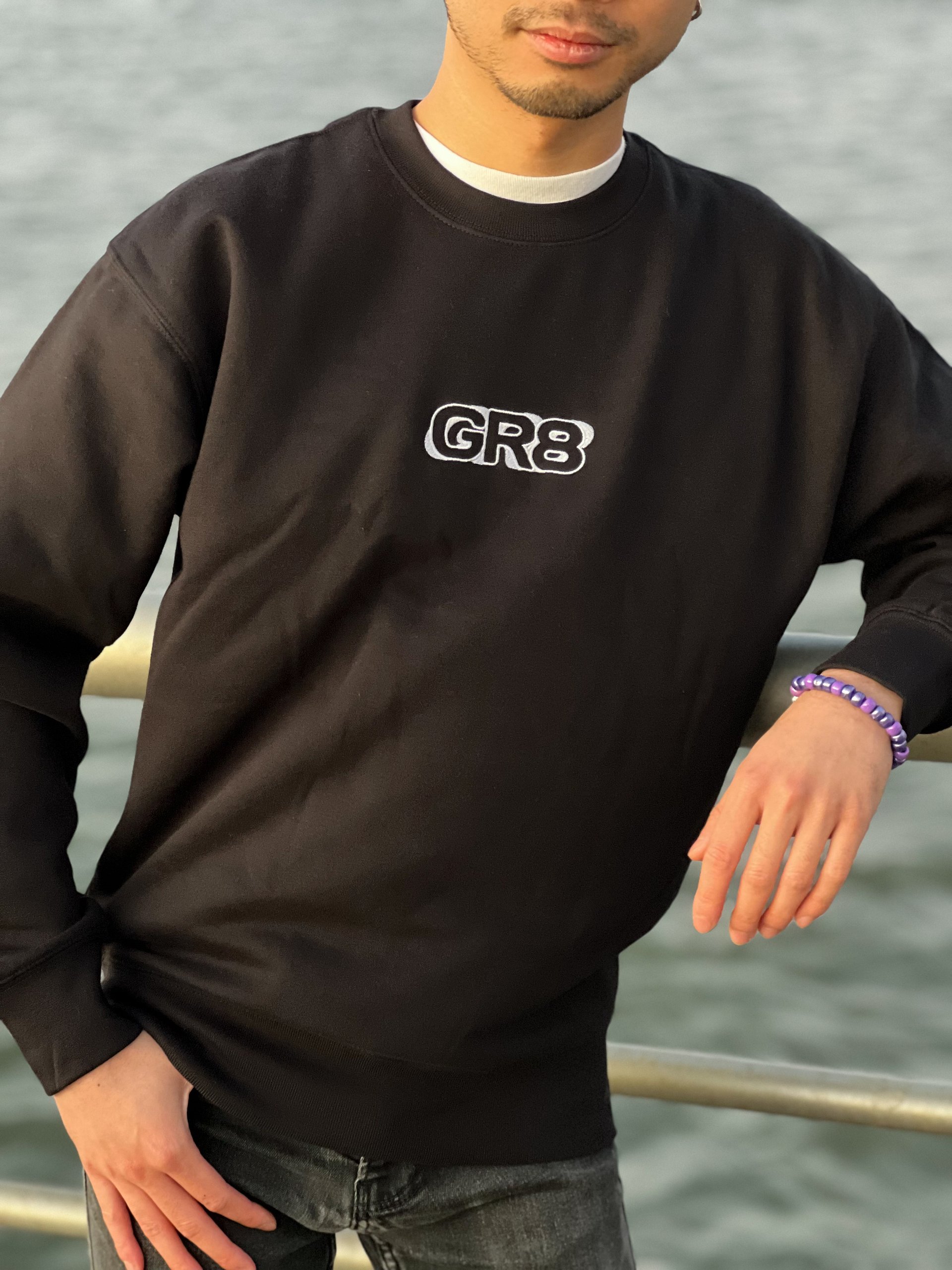 GR8 Minimal Embroidered Sweatshirt (Dark Ver.) product image (1)