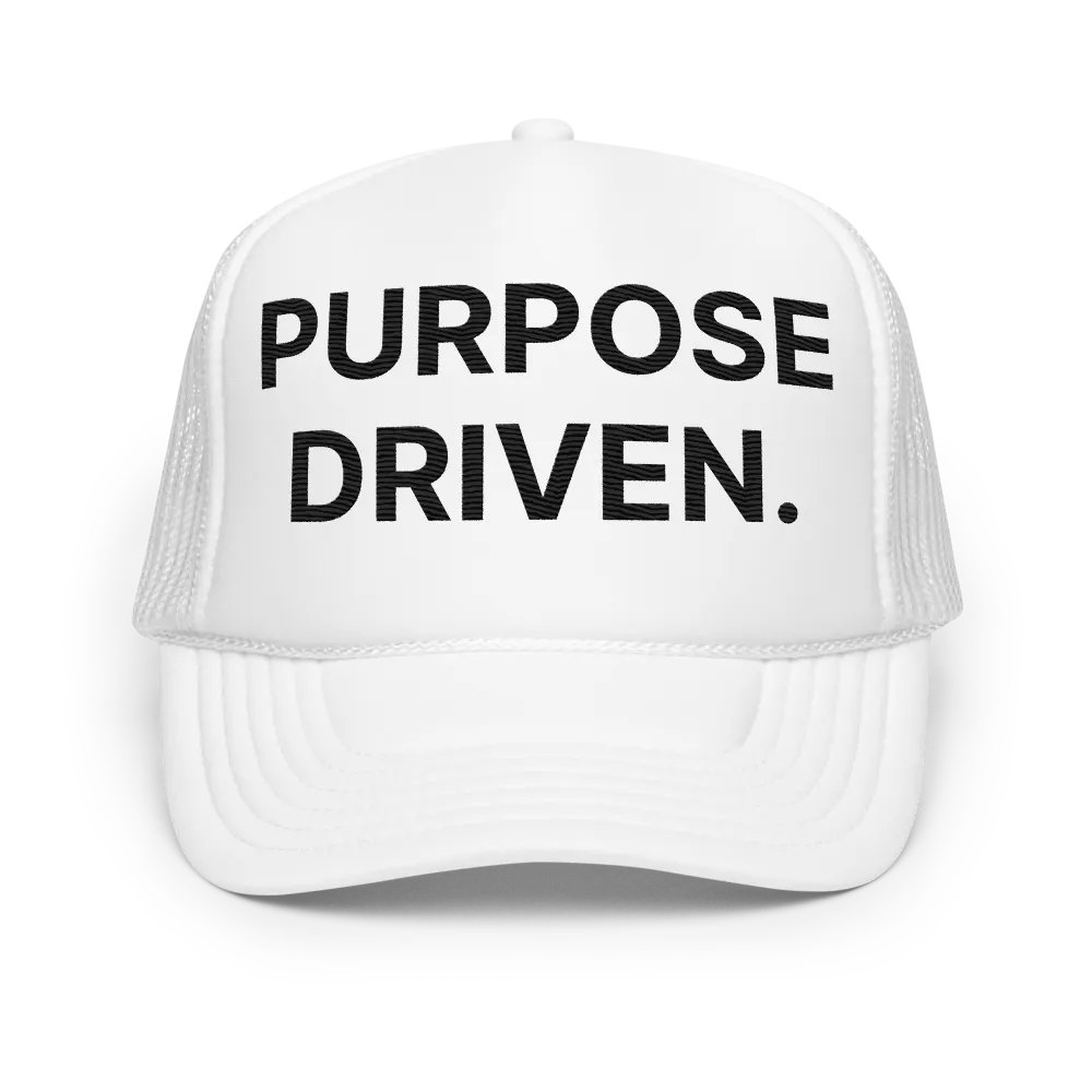 PURPOSE DRIVEN TRUCKER HAT (WHITE) product image (1)