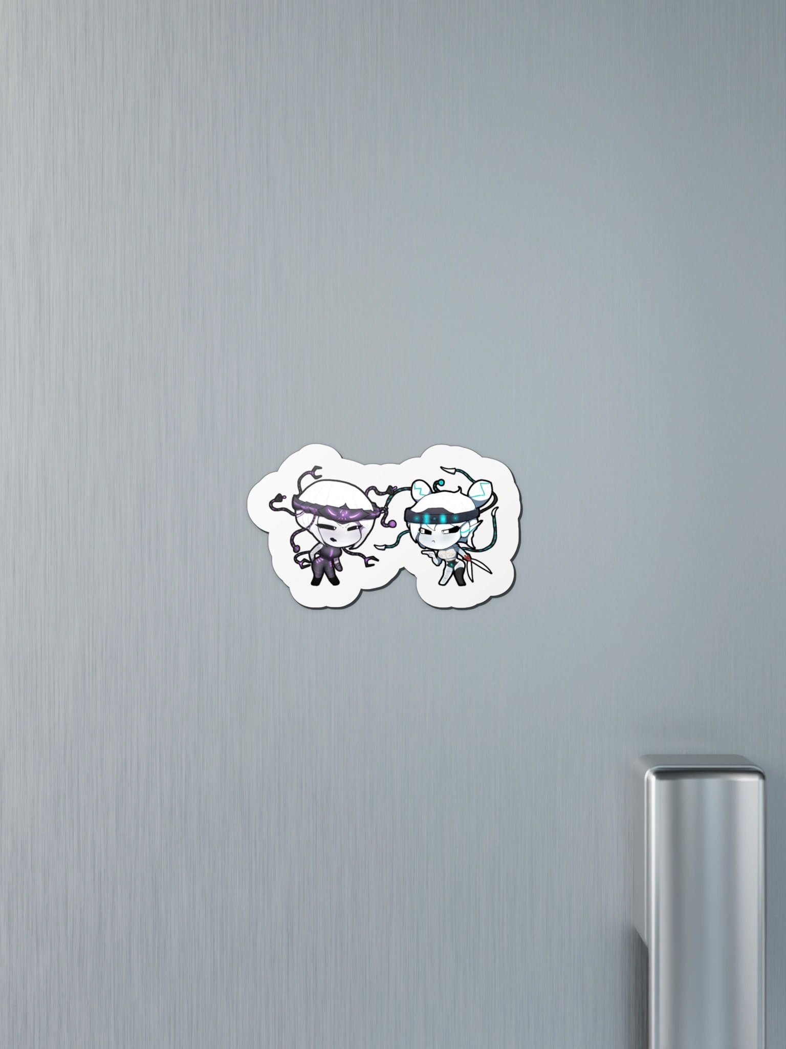 Aerylla VA's Overlord vs Killer Robot Fridge Magnet product image (10)