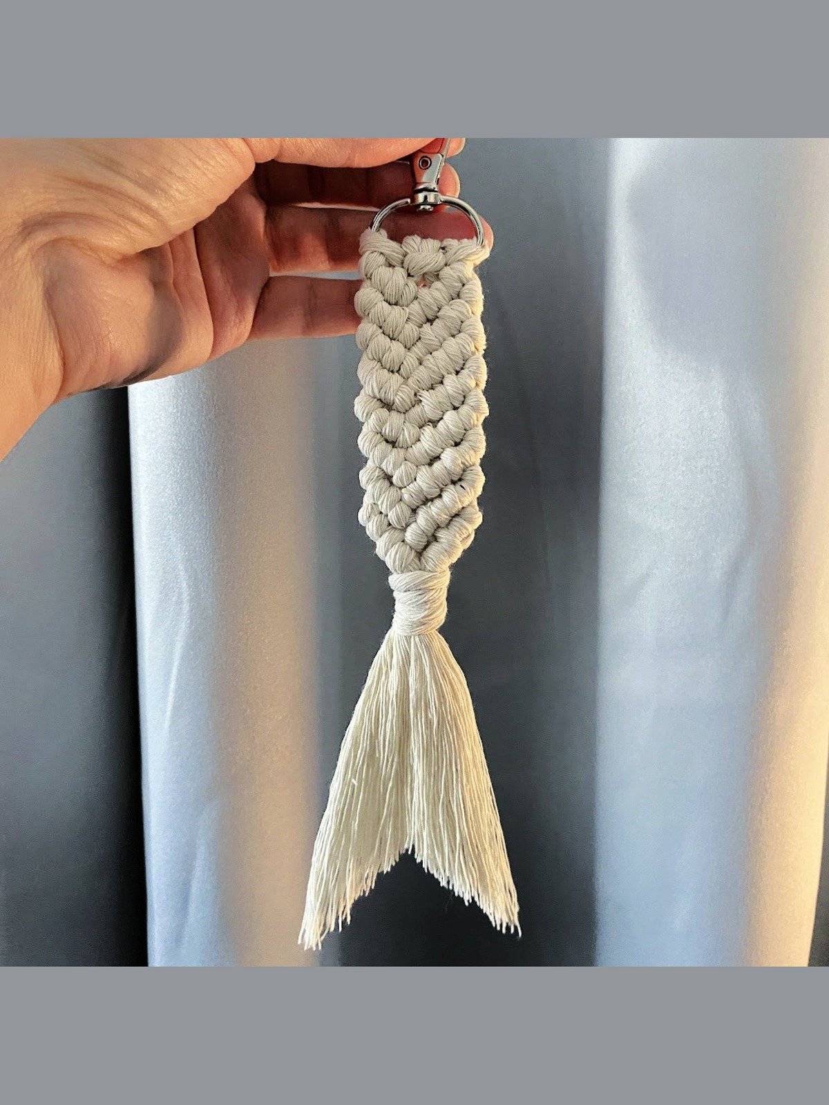 Mermaid Tail Macrame Keychain (Digital PDF Pattern) product image (1)