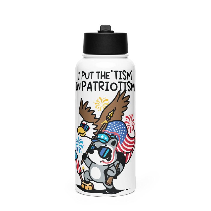 'Tism in Patriotism Water Bottle product image (1)