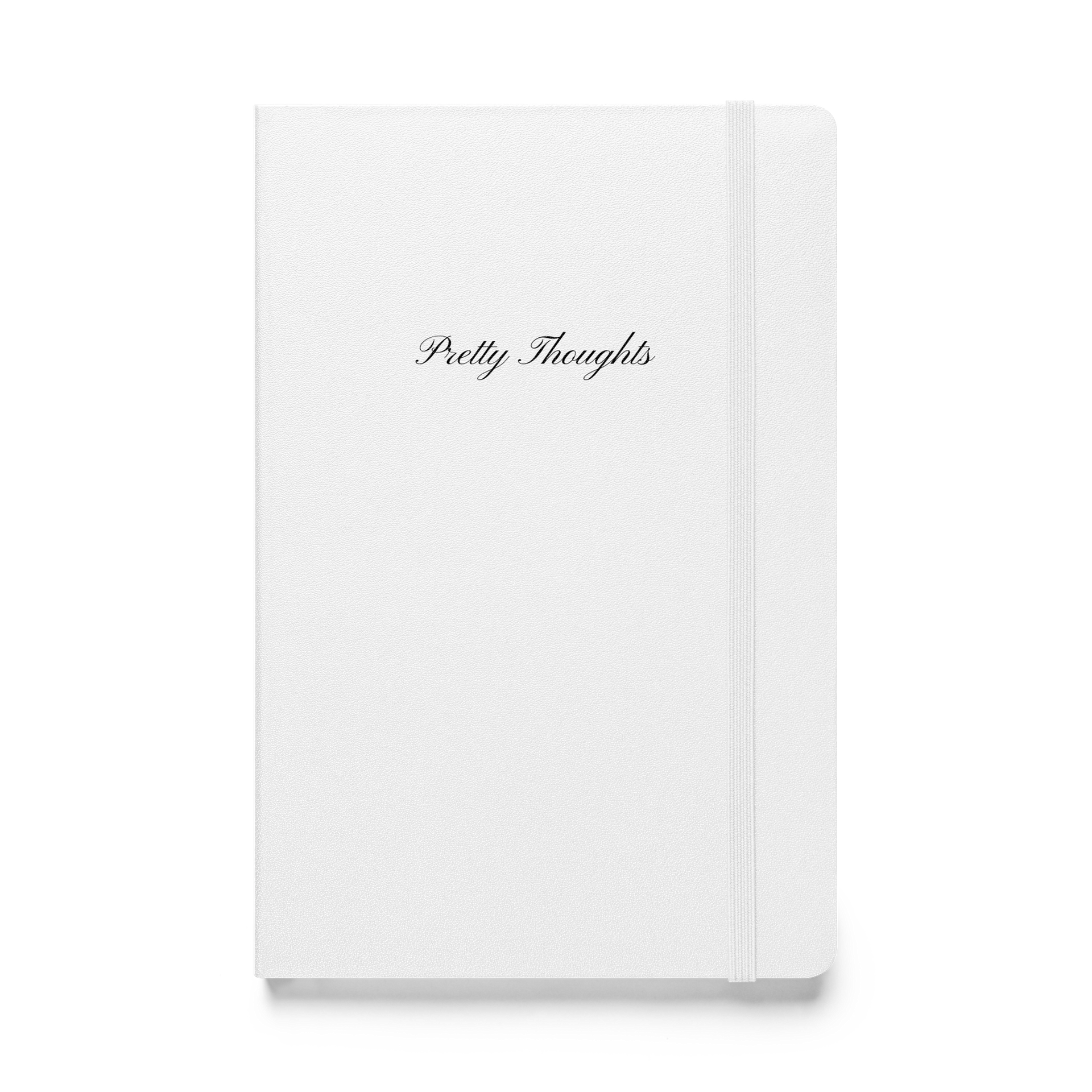Pretty Thoughts White Hardcover Notebook product image (1)