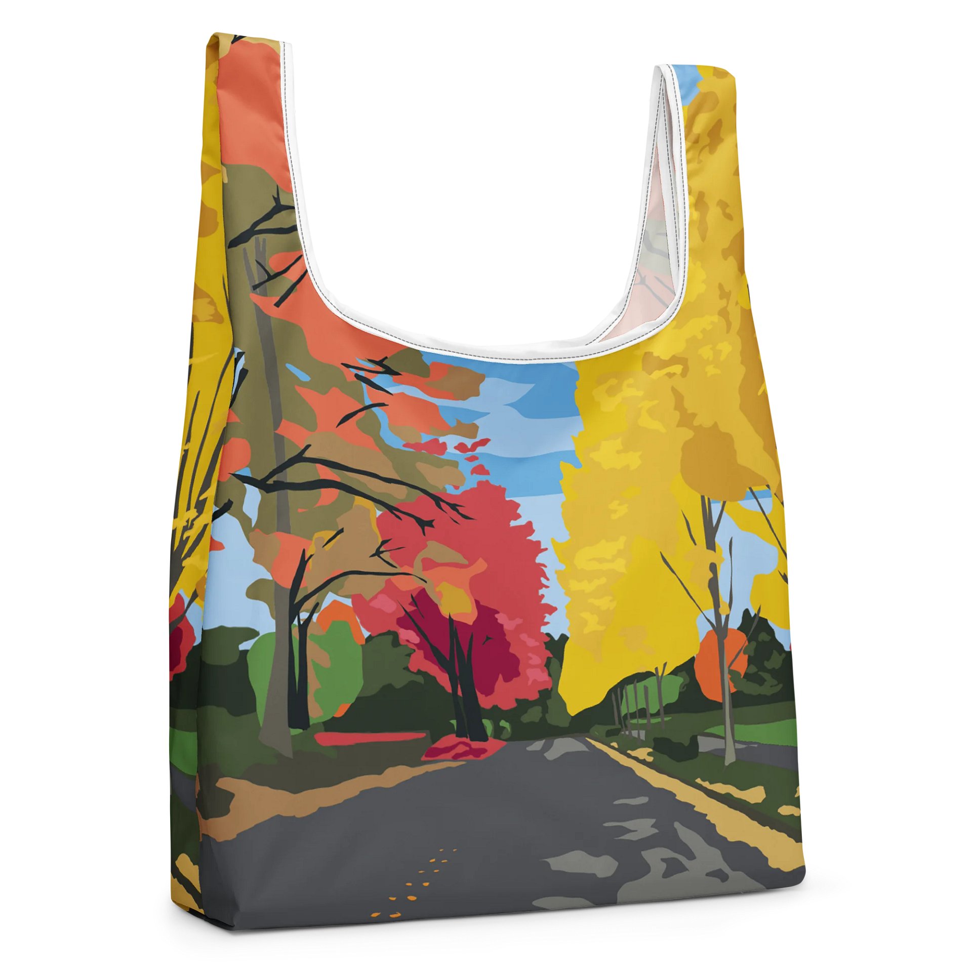 Autumn Road Reusable Shopping Bag product image (4)