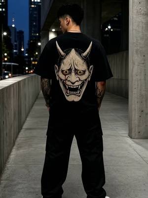 Discover the Hannya oversized tee by KUROVIBE.