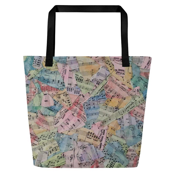 Colorful Sheet Music Tote Bag product image (1)