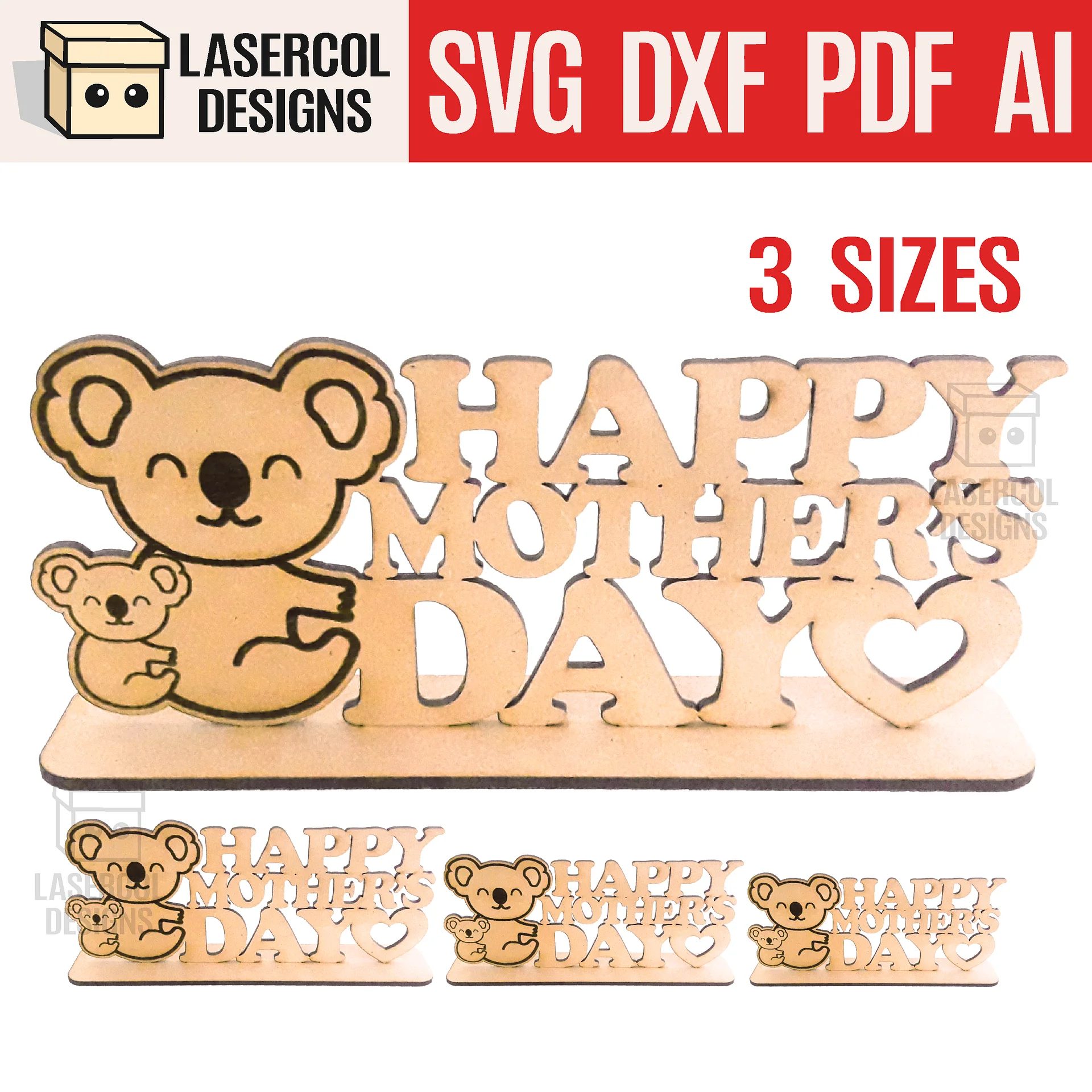 Mother's Day Gift Plaque Bundle (Set 1-2-3-4) - Laser Cut Files product image (6)