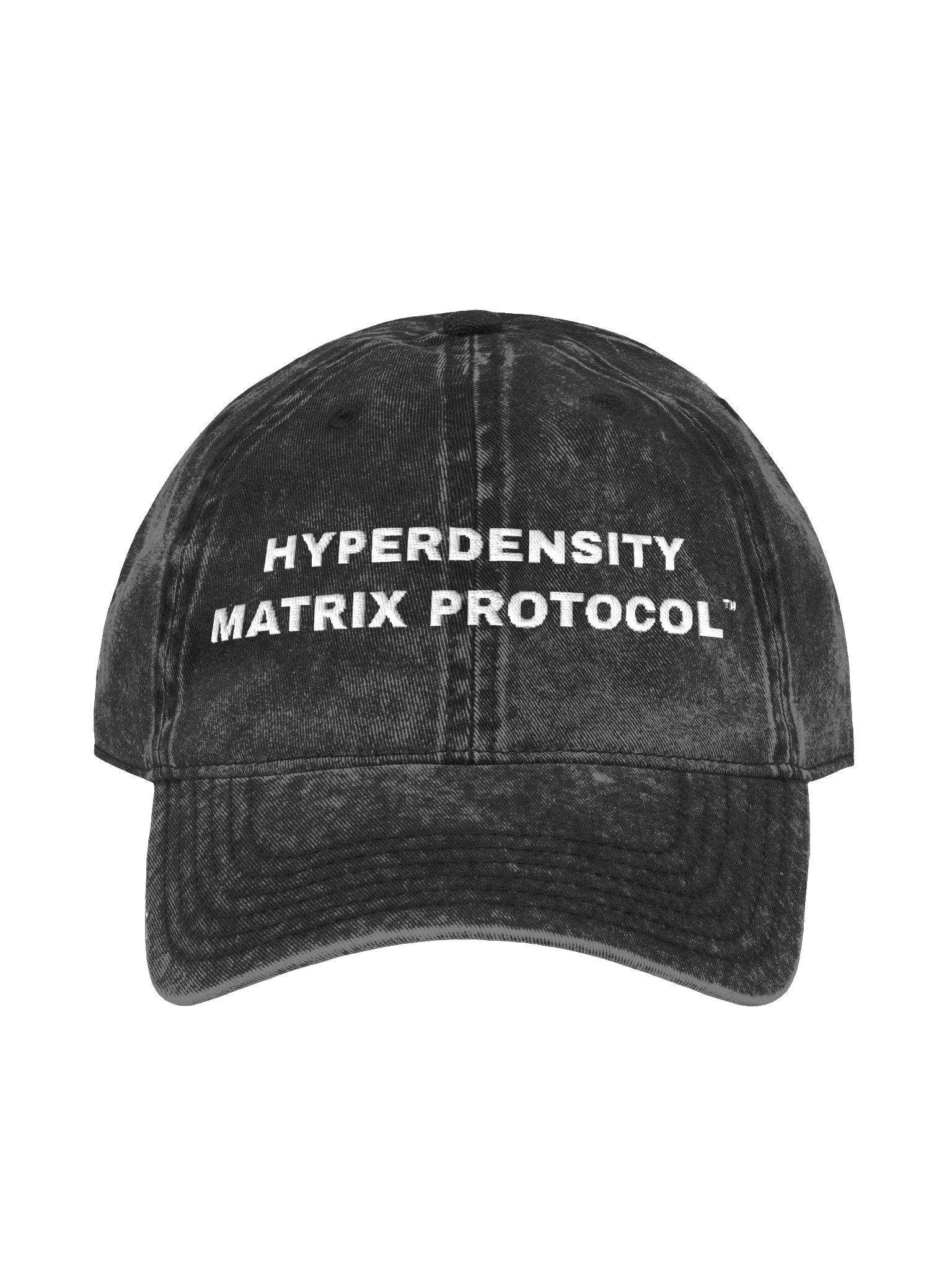 Hyperdensity Matrix Protocol™ Vintage Wash Dad Hat (B&W) product image (1)