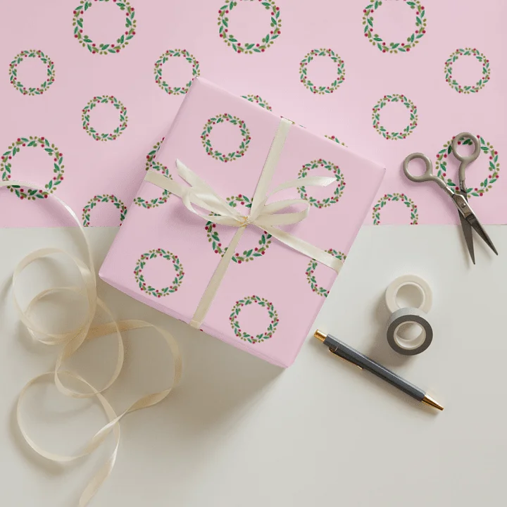 Berry Wreath Delight Wrapping Paper Set product image (1)