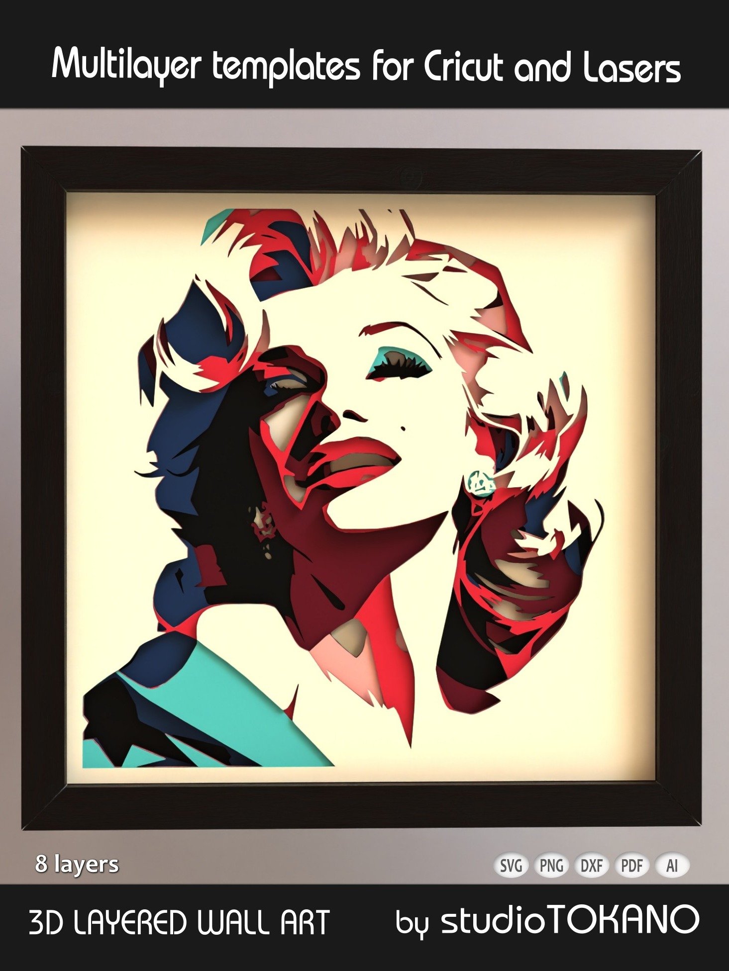 Marilyn Monroe Cardstock Laser Cut product image (1)