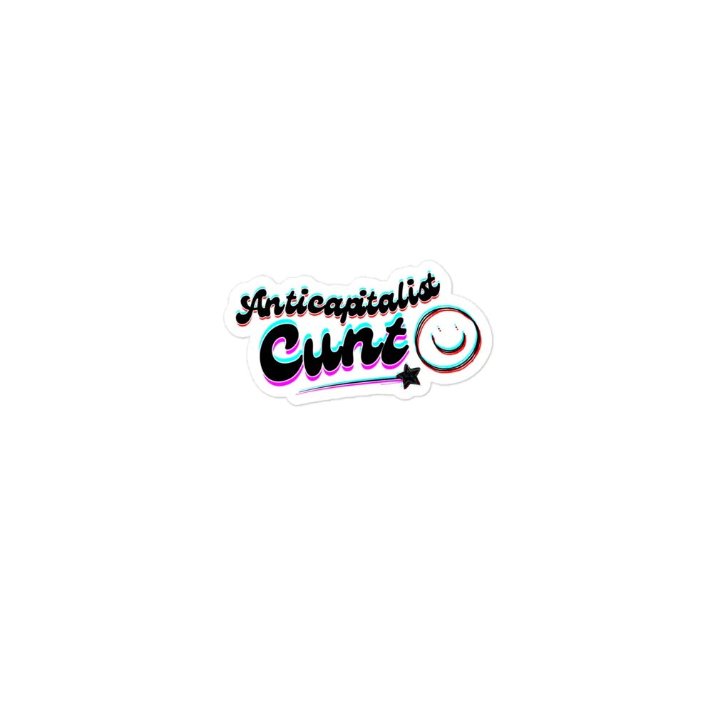 ANTICAPITALIST C*NT die-cut magnet product image (1)