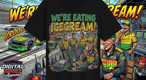 NEW SHIRT DROP!!! 
Days of Thunder. “We’re Eating Ice Cream!”

Only at Digital Grid Apparel. Link in Bio!