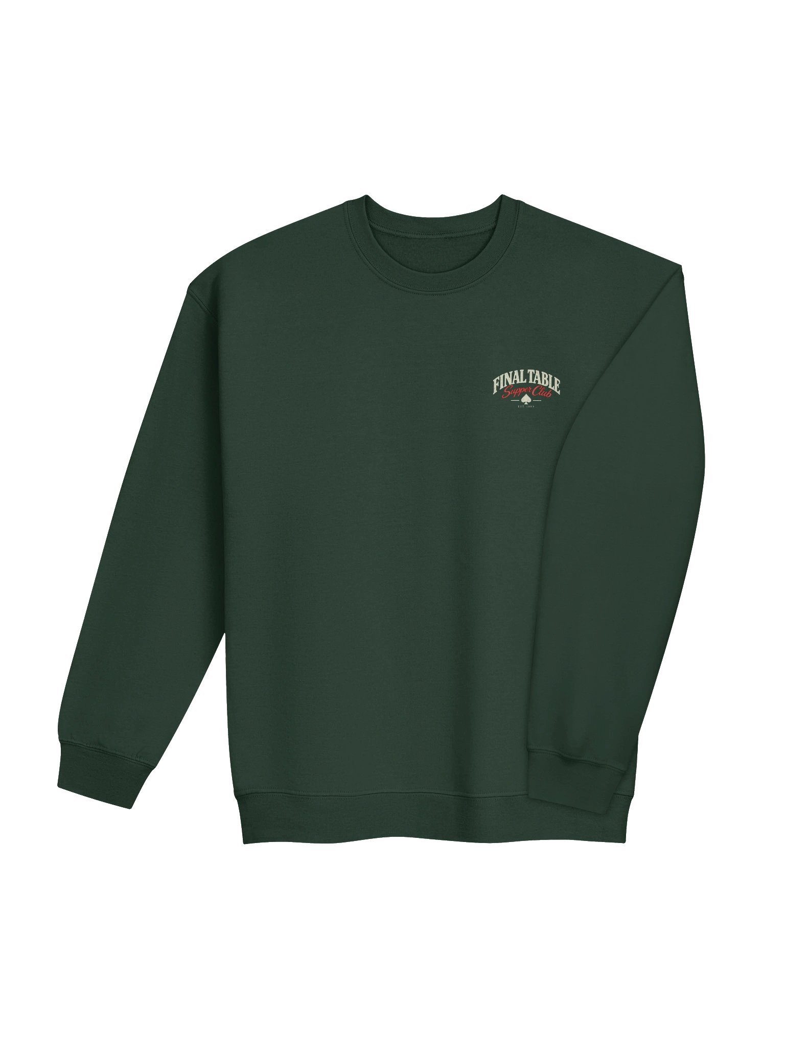 Final Table Supper Club Crewneck--Forest Green product image (4)