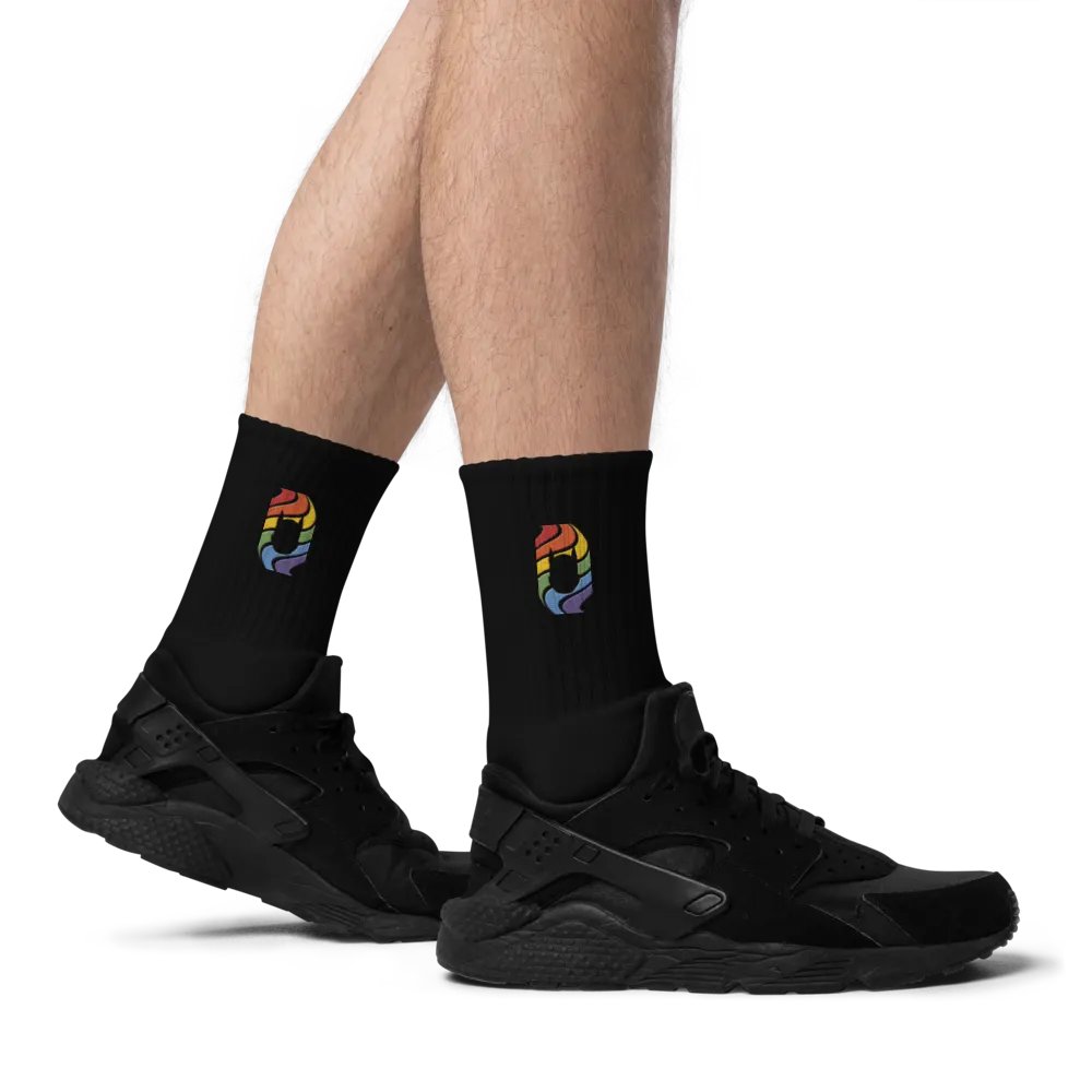 Pup in Rainbow - Embroidered Socks product image (7)