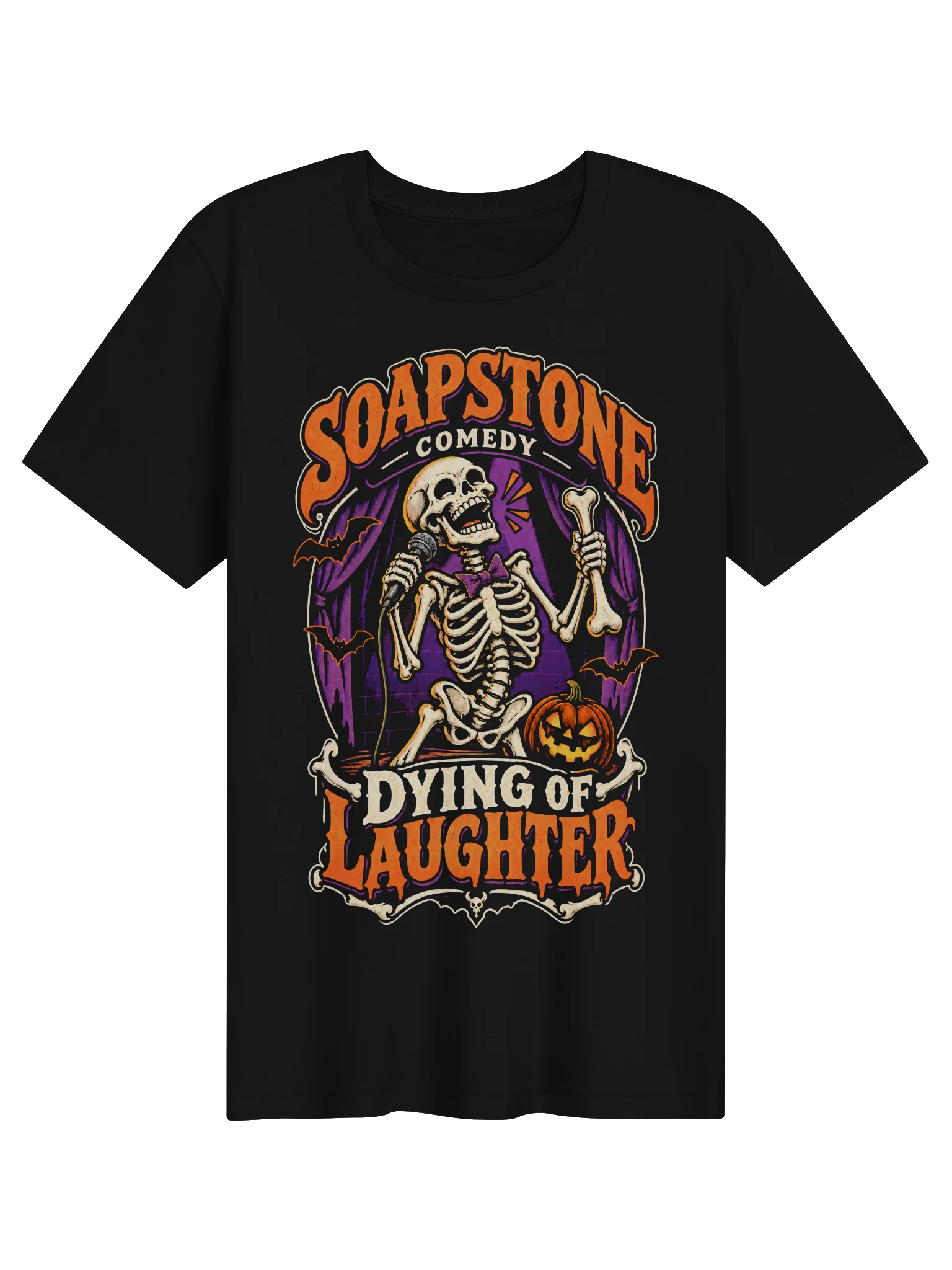 Soapstone Dying of Laughter Halloween Comic Tee product image (3)