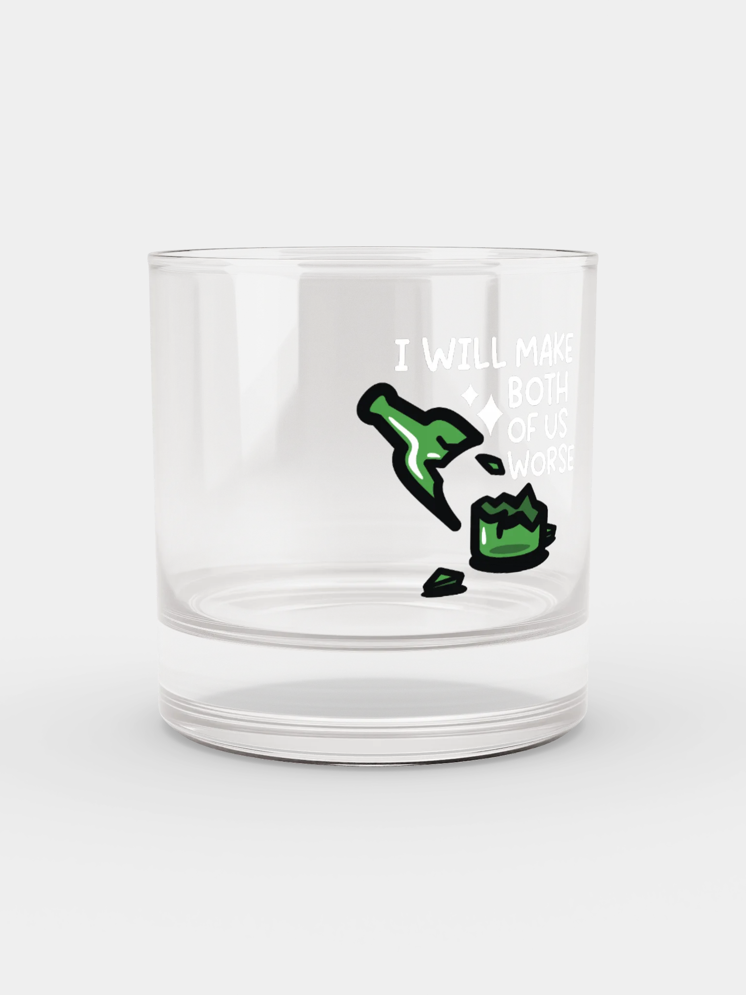 I Will Make Both of Us Worse Rocks Glass product image (2)