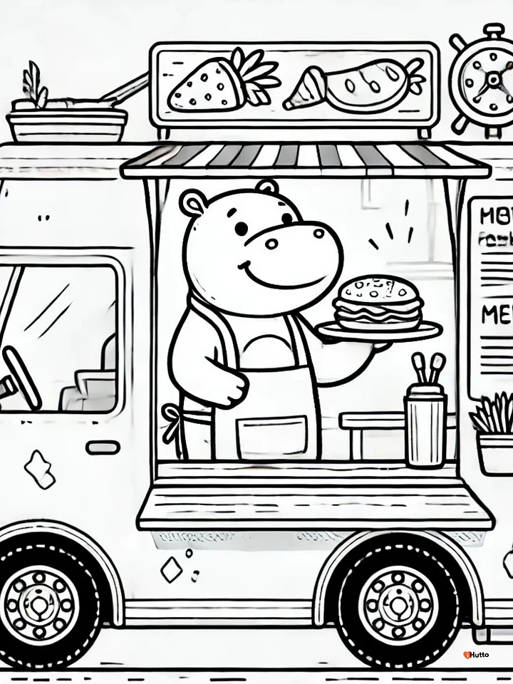 Hippos in Hutto Coloring Pages – Instant Download product image (2)
