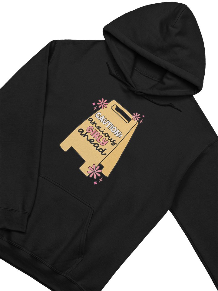 Caution Anxious Girly Ahead – Self-Acceptance and Anxiety Awareness Mental Health Awareness Hoodie product image (2)
