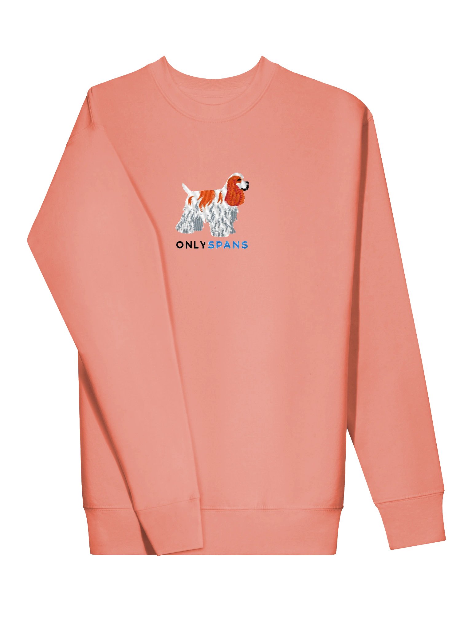 Only Spans Sweatshirt (Embroidered) of an American Cocker Spaniel(Parti Red and White) product image (31)