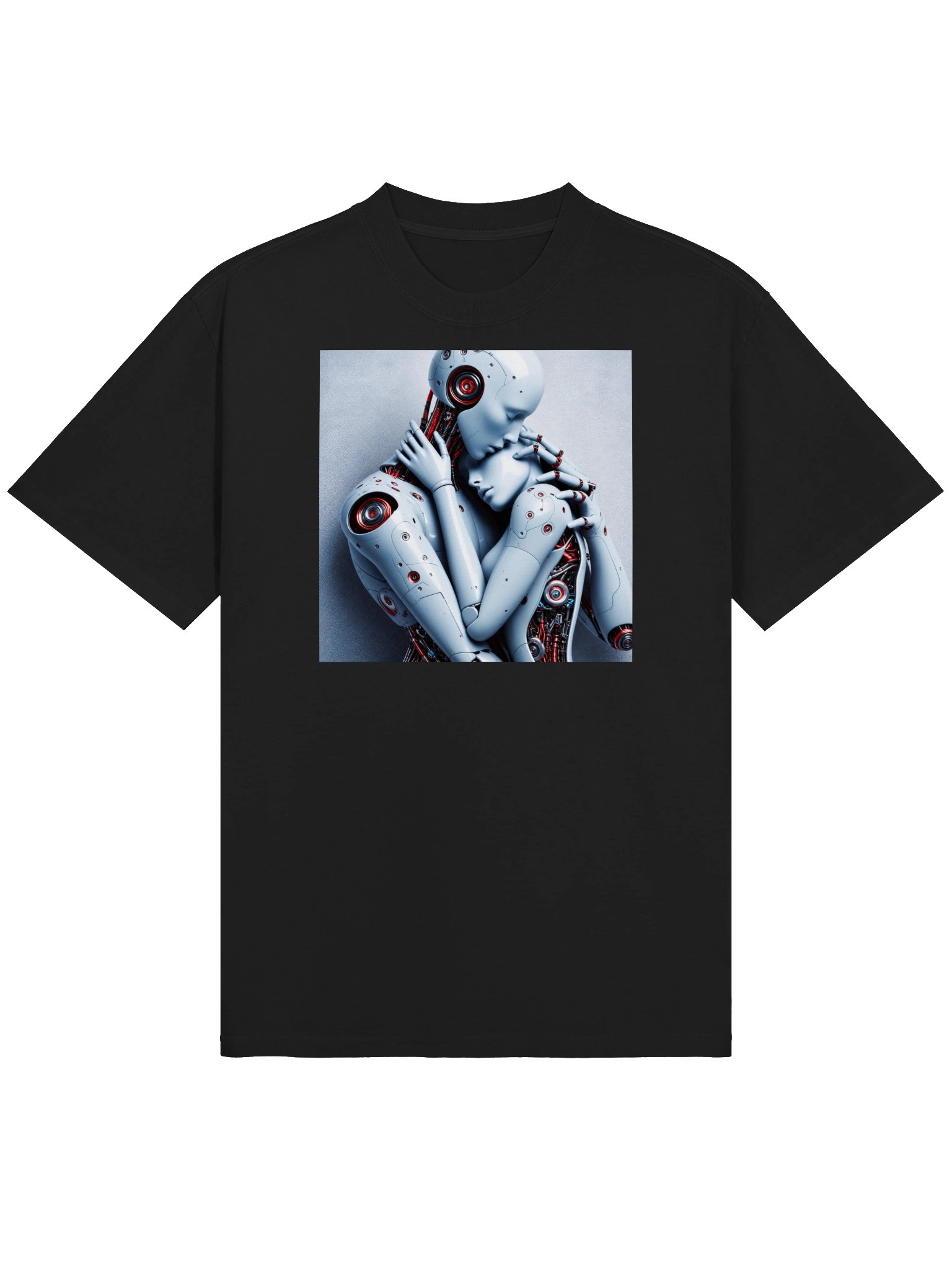 Synthetic Embrace | Neon Noir Cyber Tee product image (1)