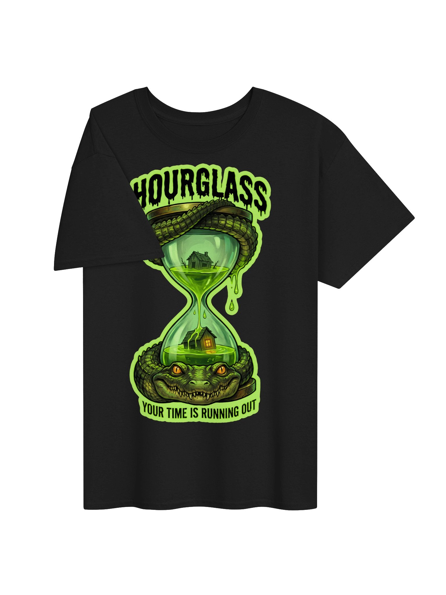 Hourglass Alligator Swamp Monster Bayou Cryptid Gator Horror Gift T-Shirt product image (3)