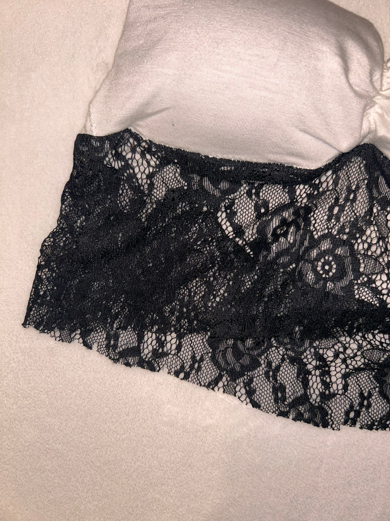 White tube top with lace bottom product image (3)
