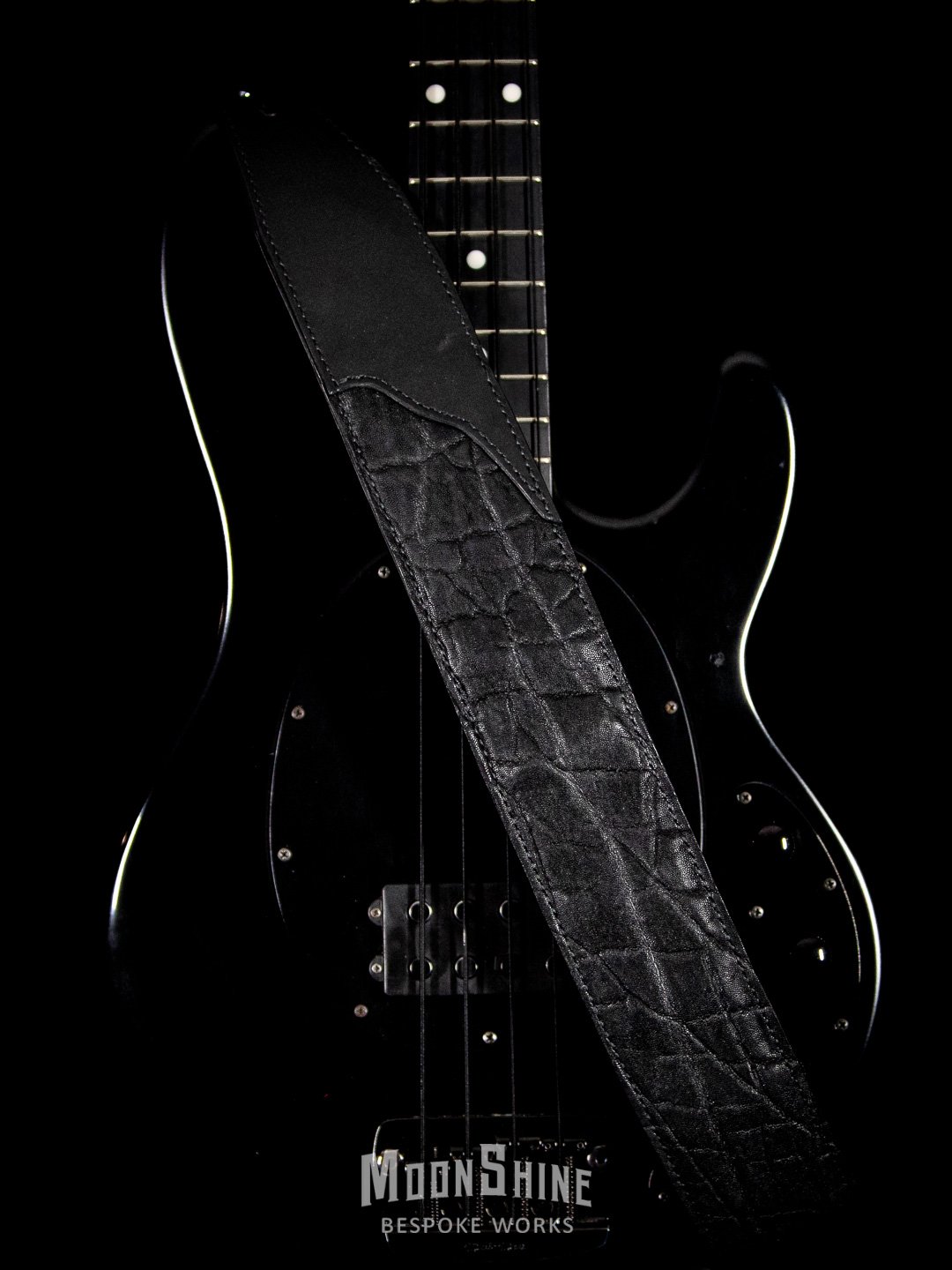 Black Elephant Leather Guitar Strap product image (3)