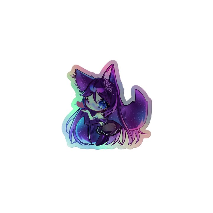 Chibi Miss Rave Mwuah~ Holographic Sticker product image (1)
