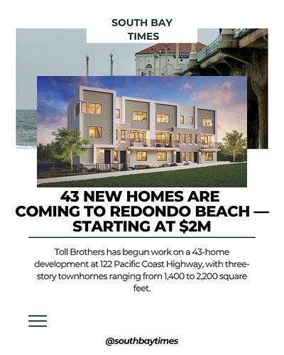 Construction is underway on a new 43-home community at the former Catholic church property at 122 Pacific Coast Highway in Re...