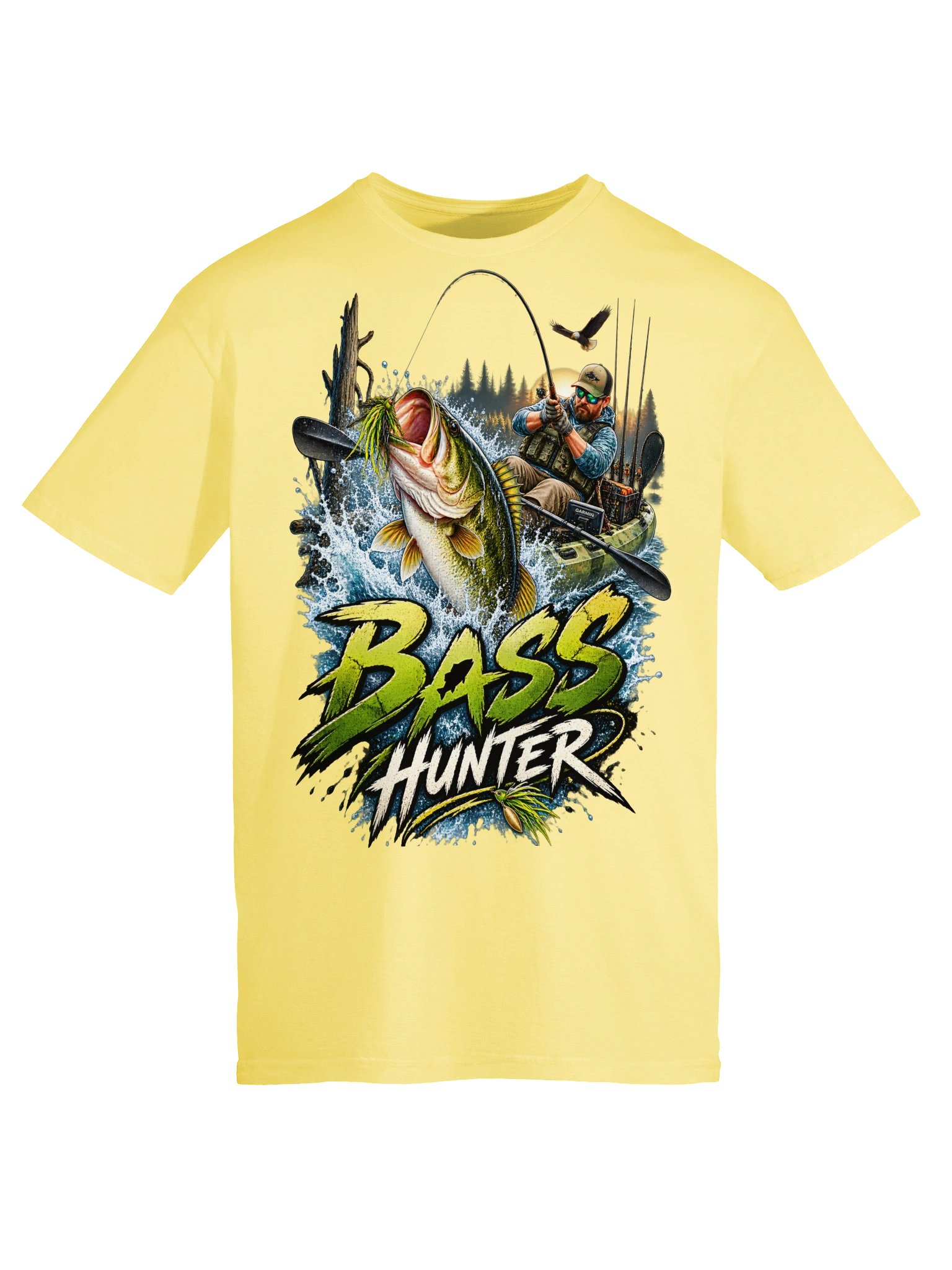 Bass Hunter Kayak Fishing Tee product image (5)