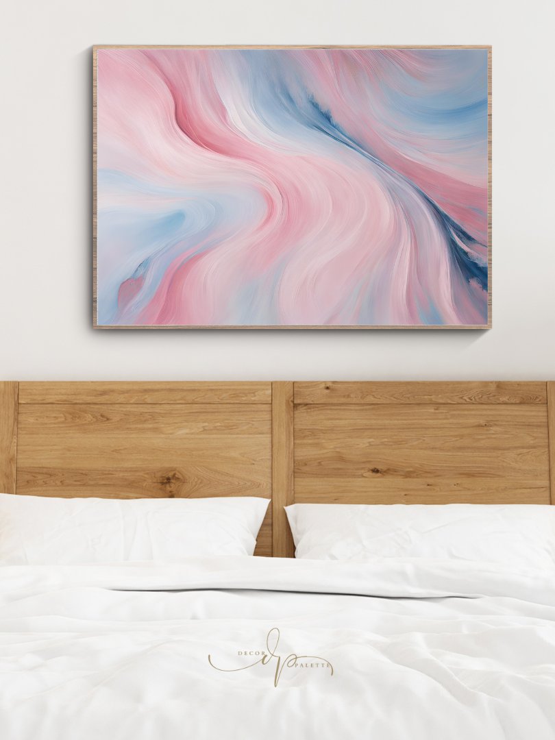 PINK BLUE Abstract Painting Printable Wall Art product image (3)