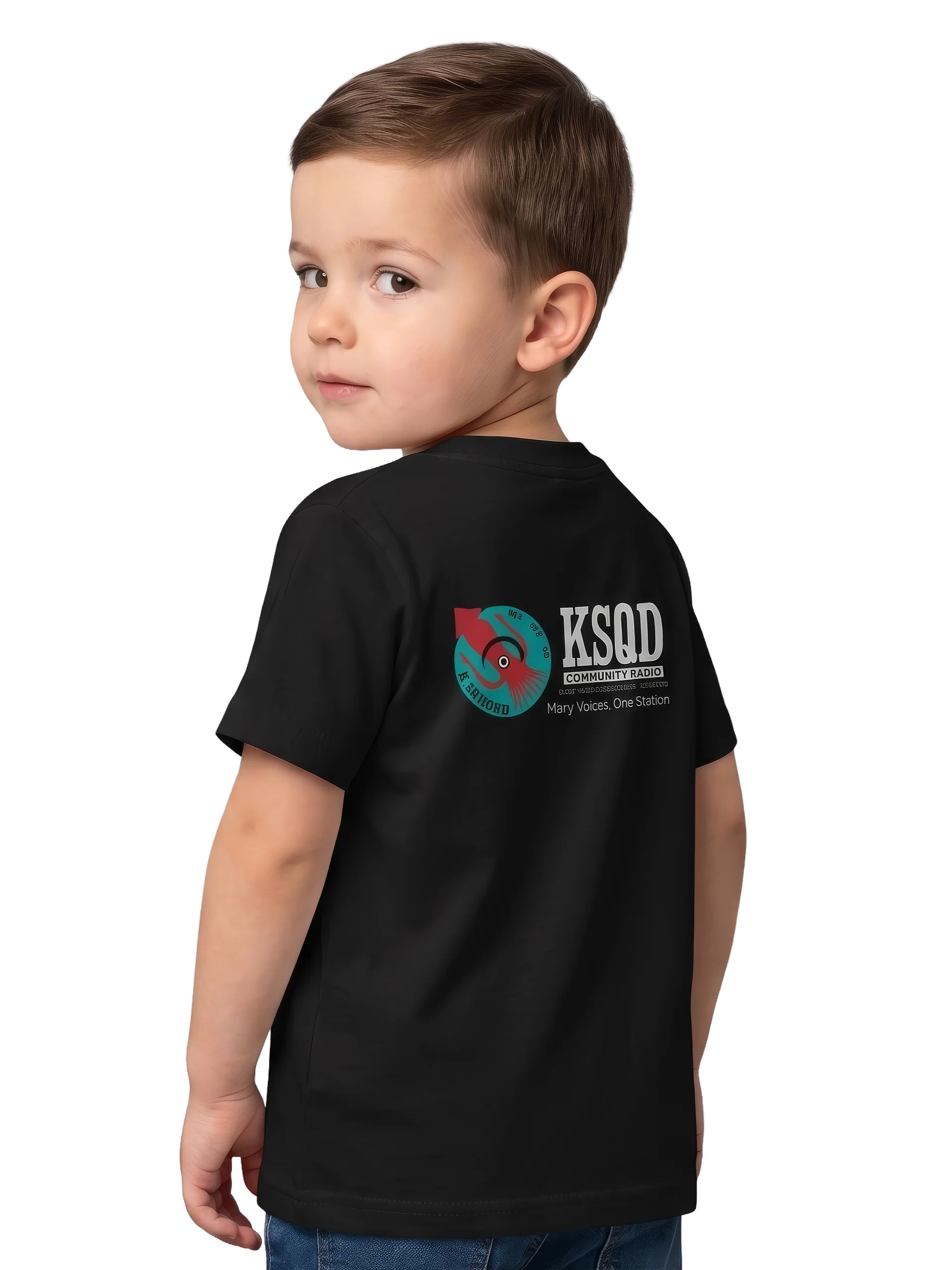 KSQD “Little Squid Beats” Baby Jersey T-Shirt (Red Squid) product image (2)