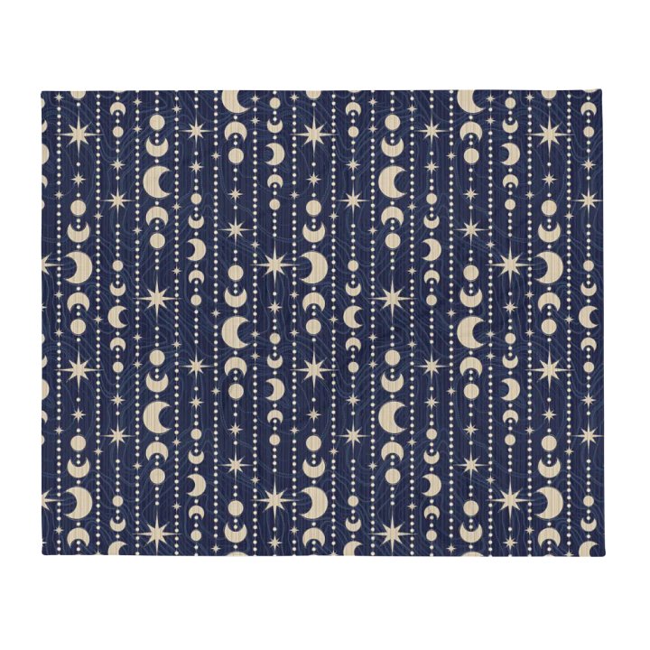 Celestial Dreams - Stars and Moons Throw Blanket product image (2)